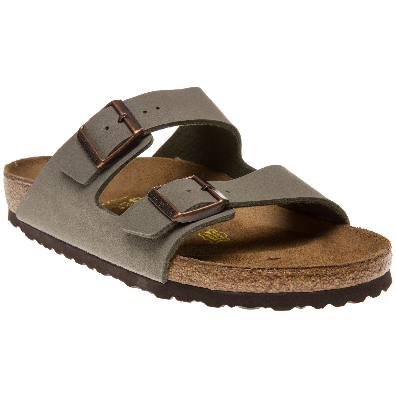 Birkenstock Arizona 151211 Birko-Flor Nubuck Unisex Sandals - Stone - 39#color_stone