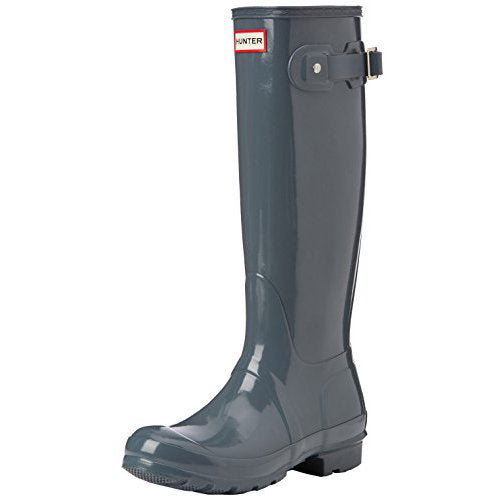 Hunter Original Tall Gloss Rubber Womens Boots#color_graphite