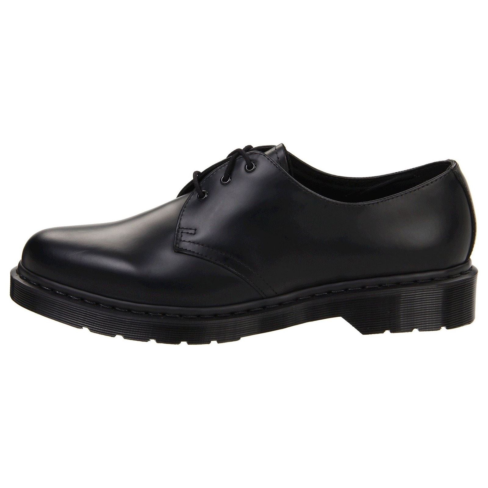 Dr. Martens 1461 3-Eyelet Mono Smooth 14345001 Unisex Shoes - Black - 6#color_black