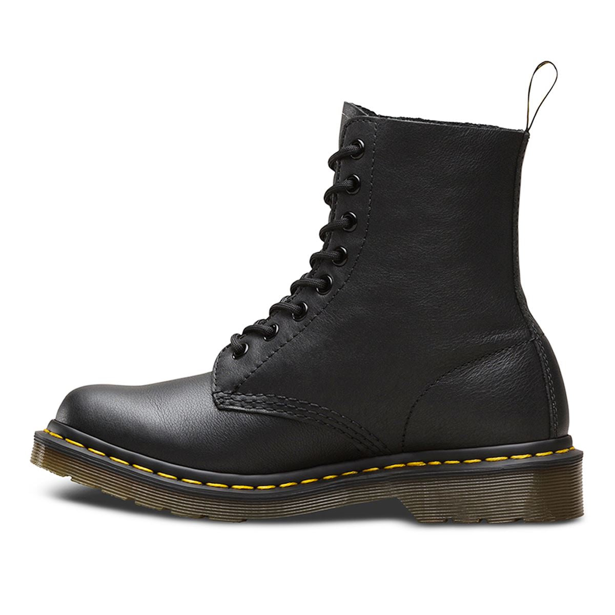 Dr. Martens Pascal 8 Eyelet Virginia 13512006 Leather Womens Boots - Black - 7 UK - 41 EU - 9 US#color_black