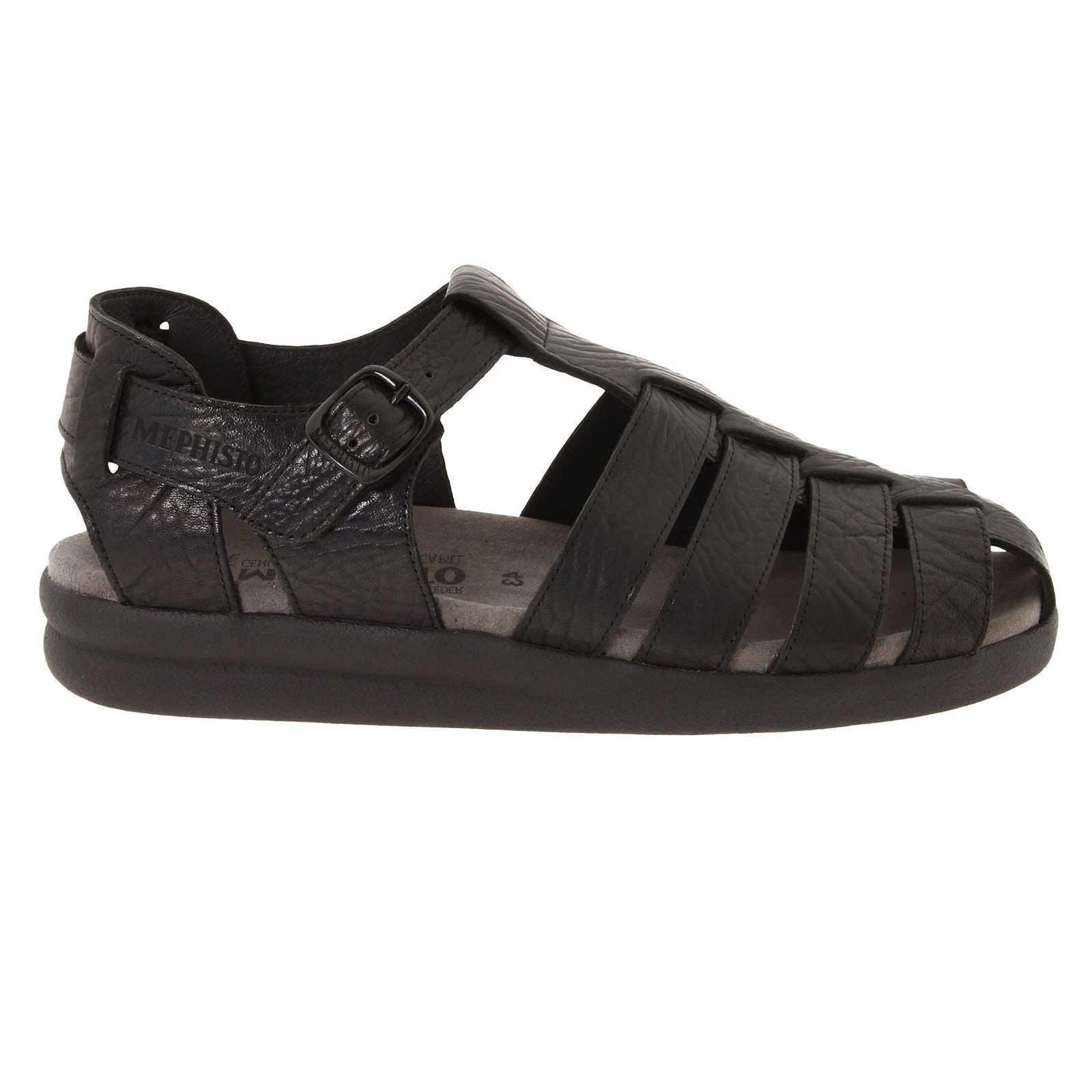 Sam Full Grain Leather Men's Sandals#color_black