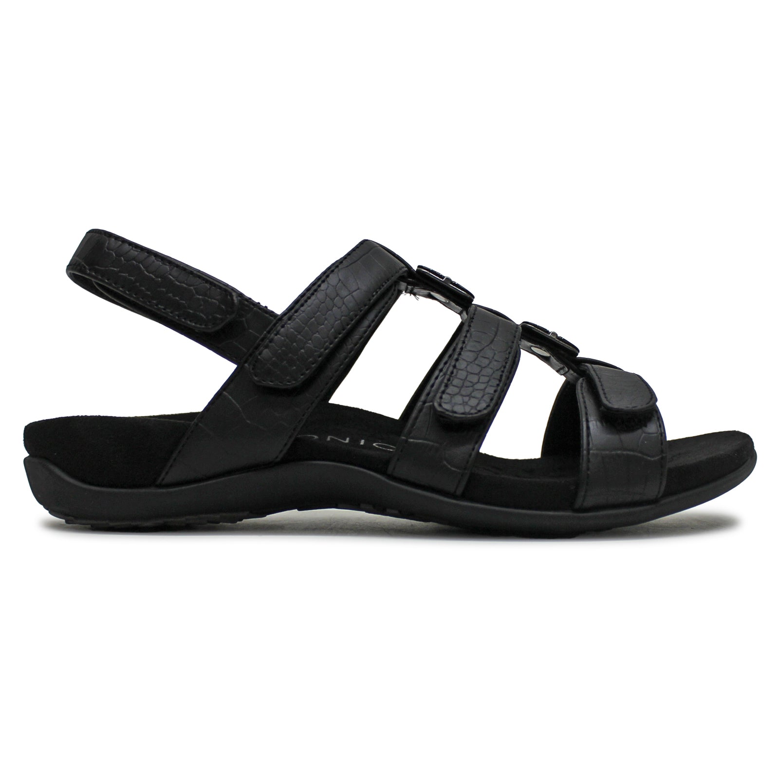 Vionic 44 Amber Black Womens Sandals#color_black