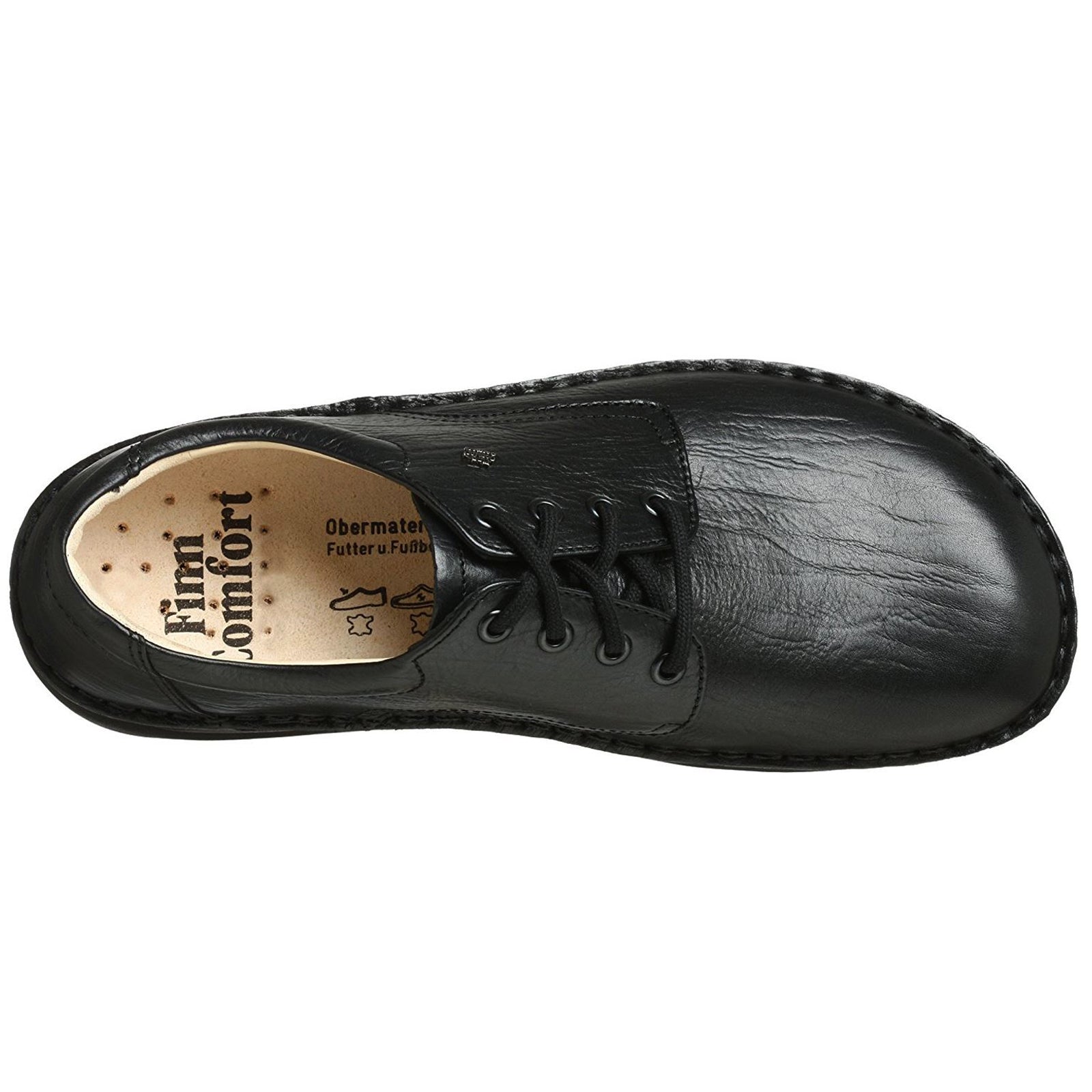 Finn Comfort Metz Grained Leather Men's Shoes#color_black