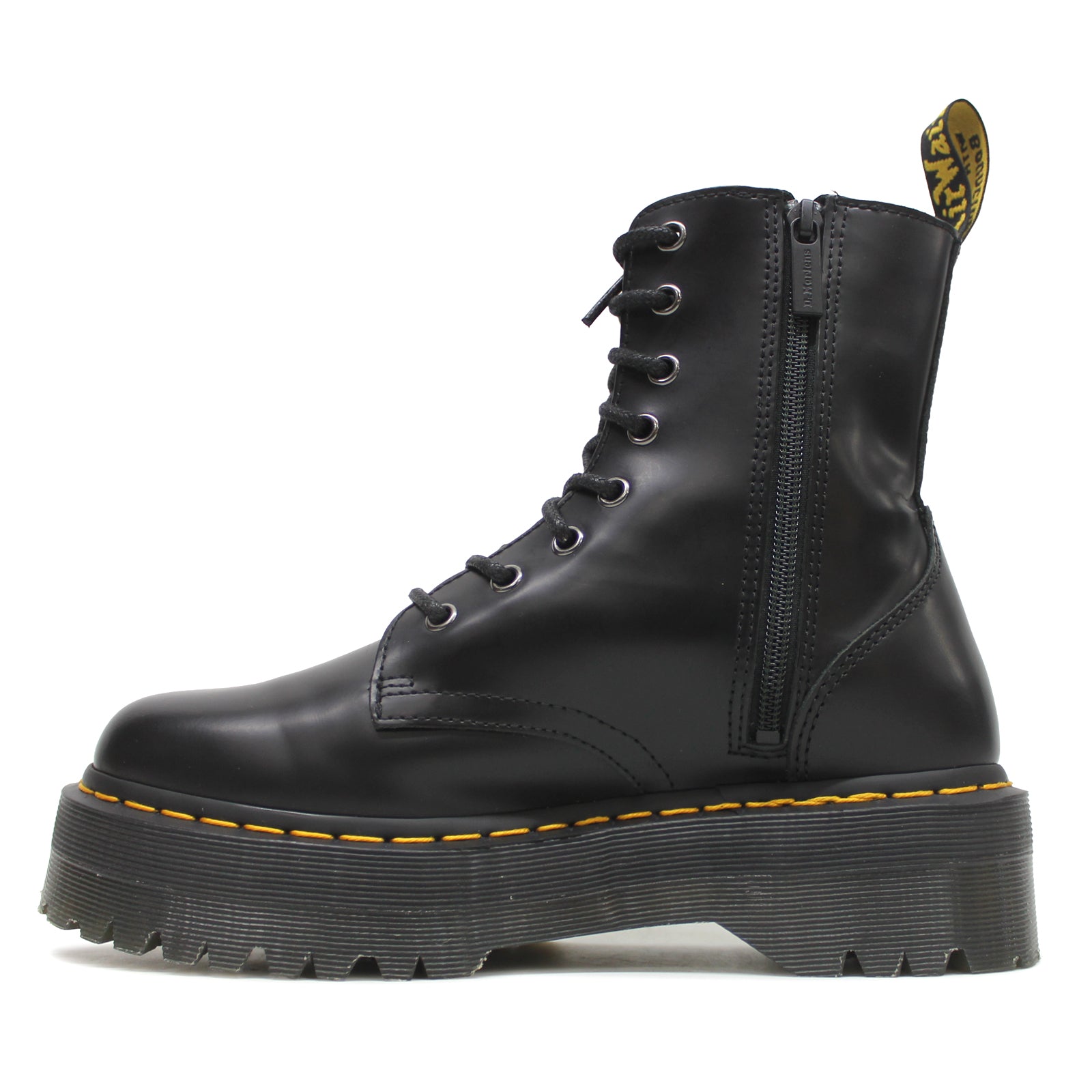 Dr. Martens Jadon 15265001 Smooth Leather Unisex Boots - Black - 7#color_black