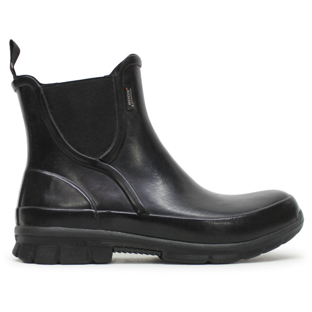 Bogs Amanda Slip on Black Womens Rubber Rain Waterproof Wellies Boots - UK 4