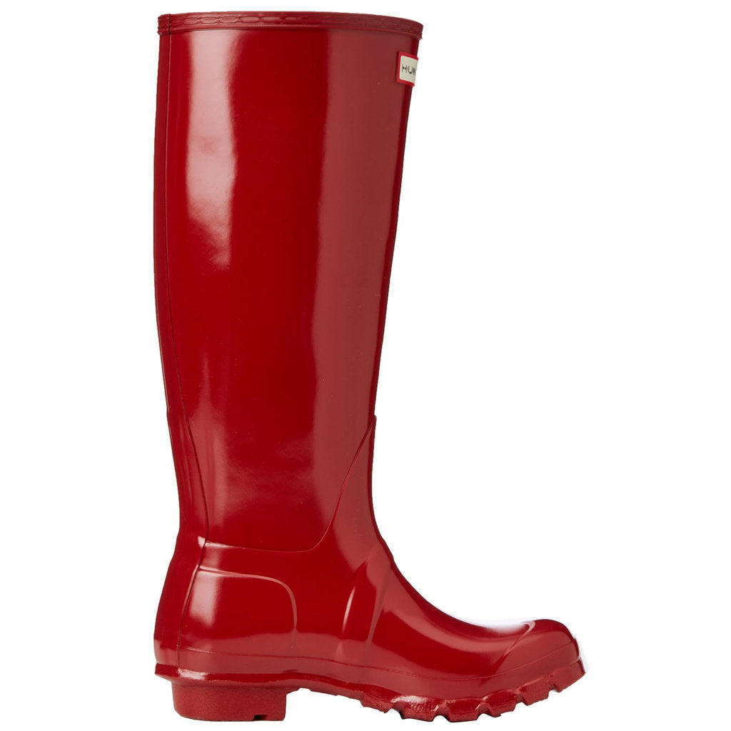 Hunter Original Tall Gloss Rubber Womens Boots#color_military red