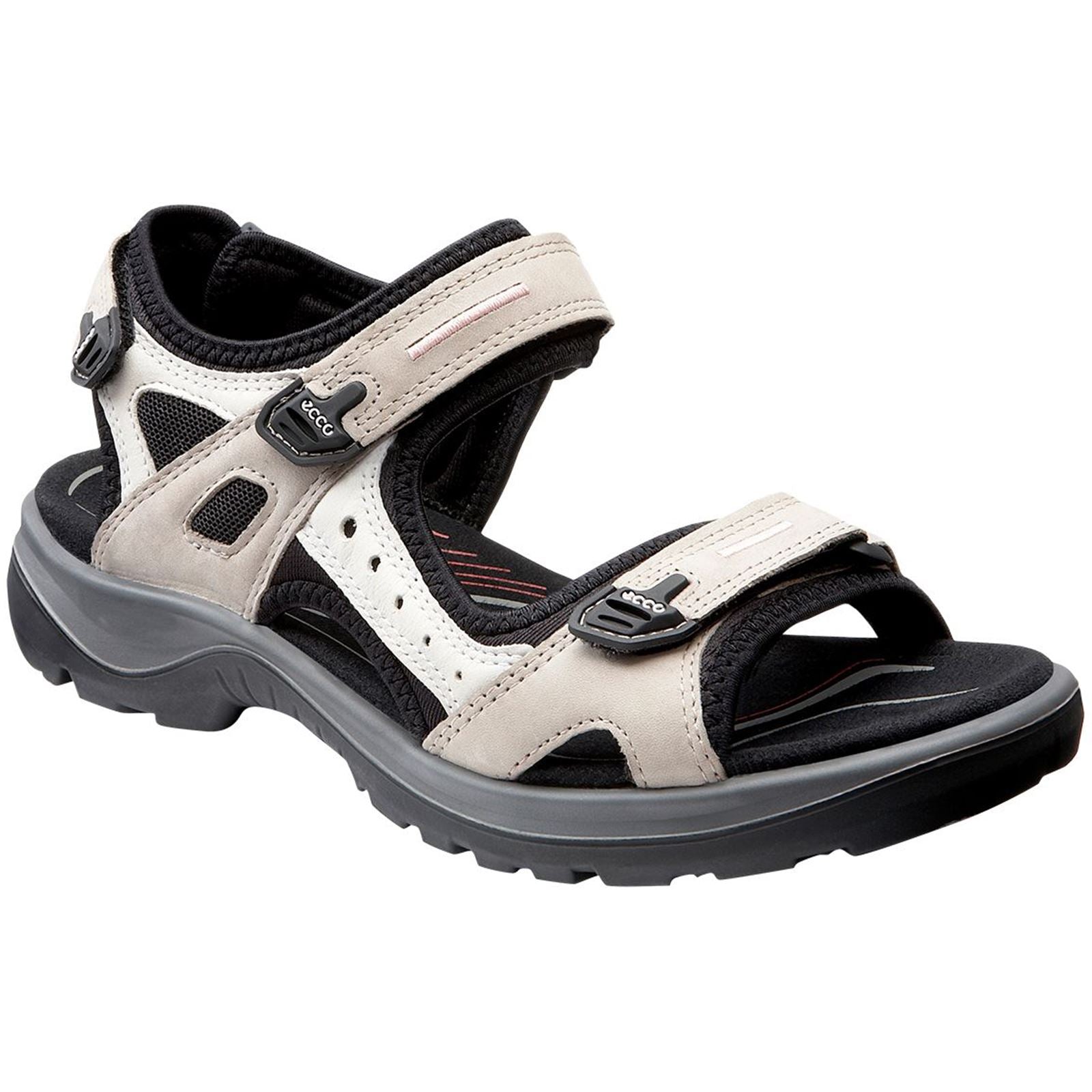 Ecco Offroad 069563-54695 Nubuck Womens Sandals - Atmosphere Ice White - 39#color_atmosphere ice white