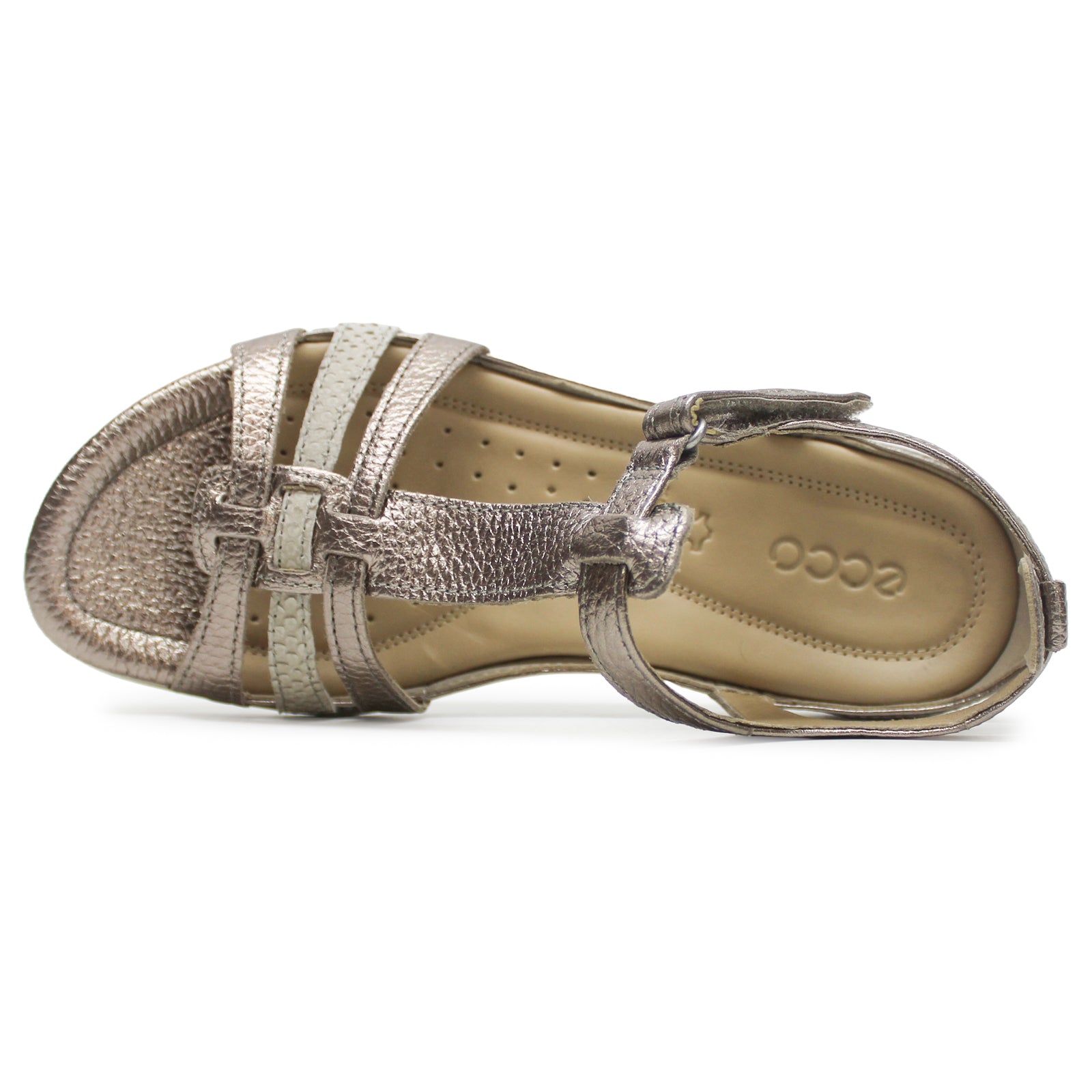 Ecco Flash Leather Womens Sandals#color_warm grey metallic