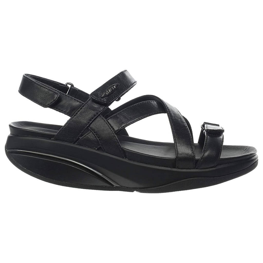 MBT Kiburi Leather Womens Sandals#color_black