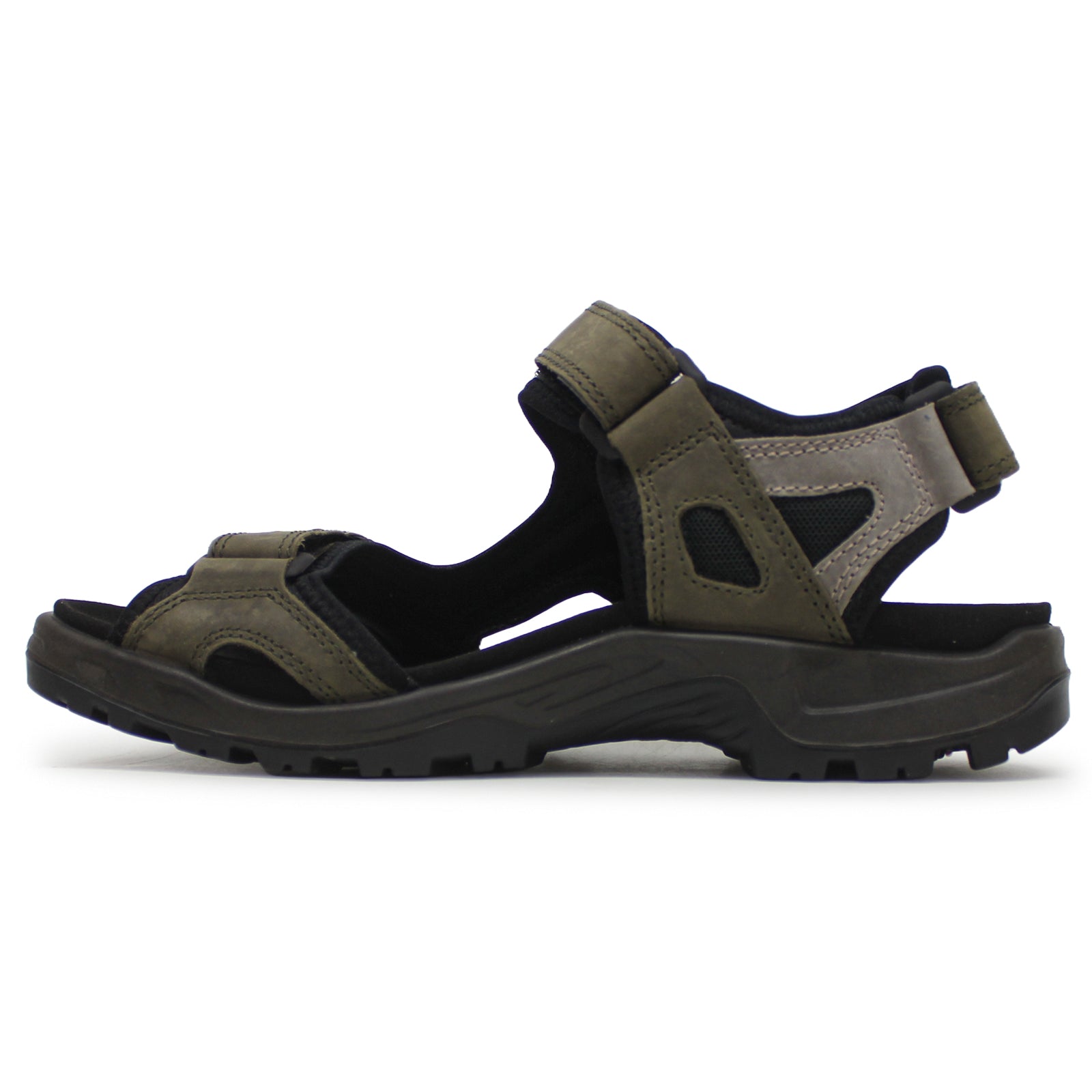 Ecco Offroad 069564 Nubuck Leather Mens Sandals#color_tarmac moon rock