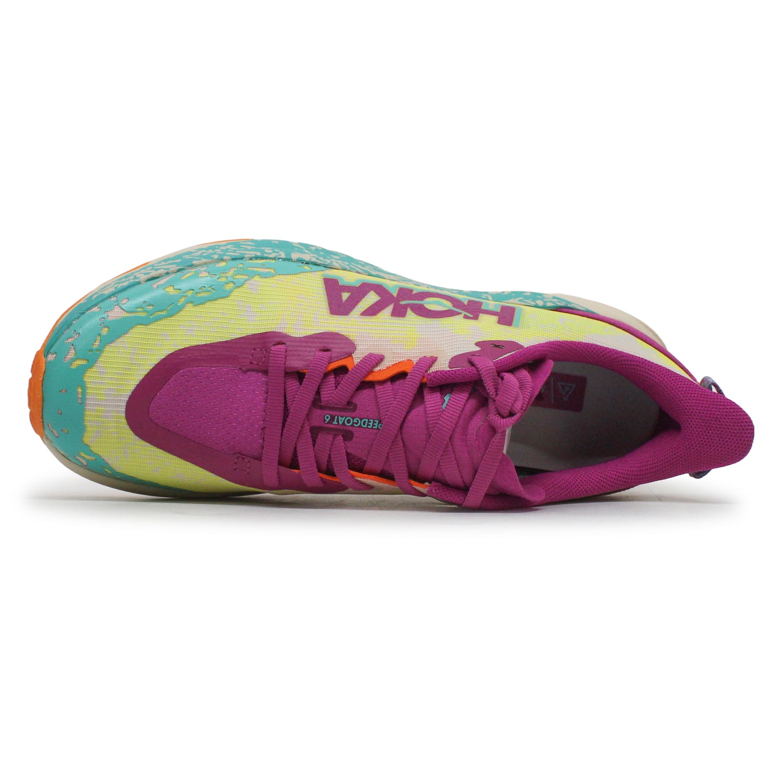 Hoka Speedgoat 6 Textile Kids Trainers#color_fuchsia electric aqua