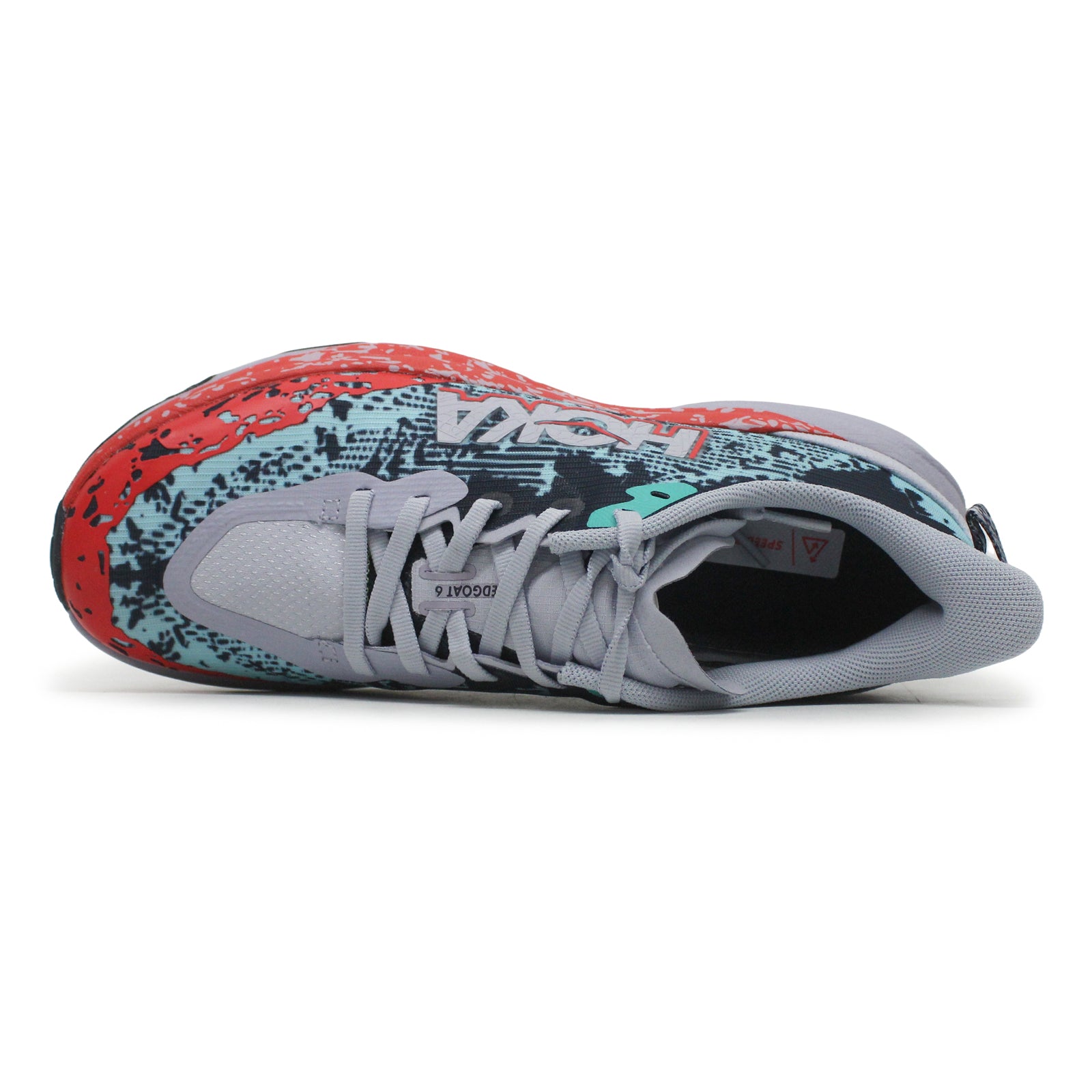 Hoka Speedgoat 6 Textile Kids Trainers#color_gull stormy skies