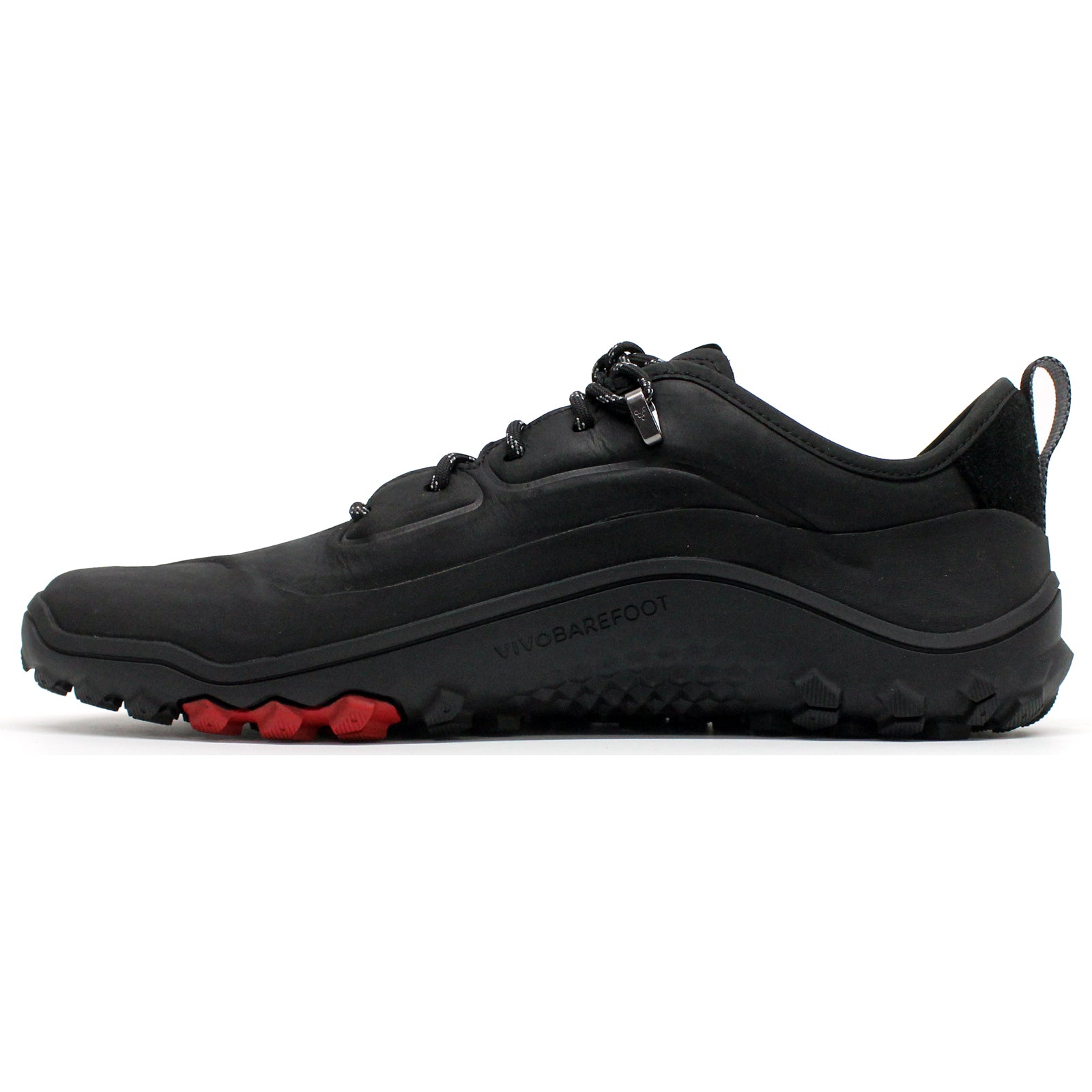 Vivobarefoot Tracker Leather Low Wild Hide Mens Trainers#color_obsidian