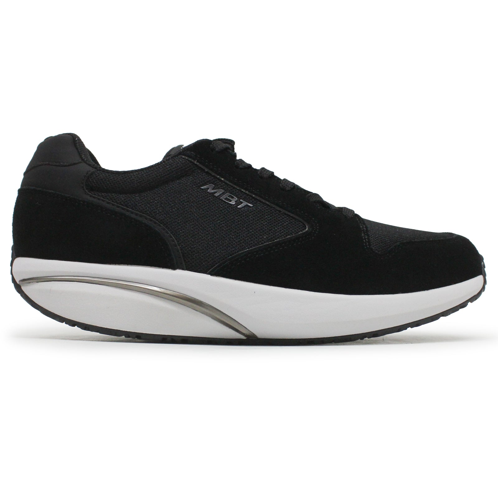 MBT 1997 Classic II Suede Textile Mens Trainers#color_black grey