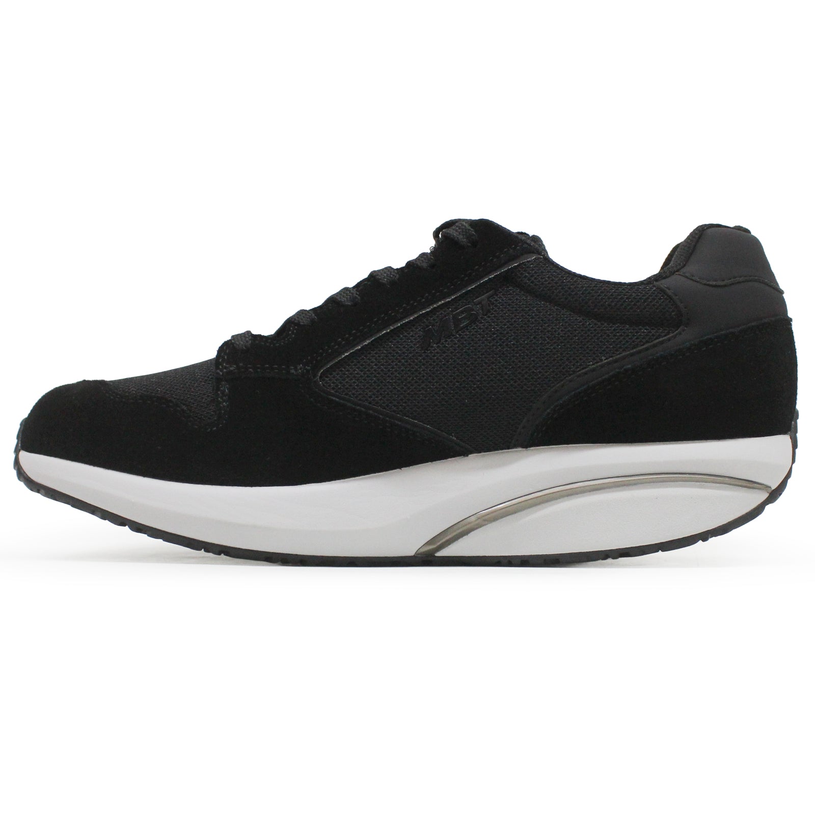 MBT 1997 Classic II Suede Textile Mens Trainers#color_black grey