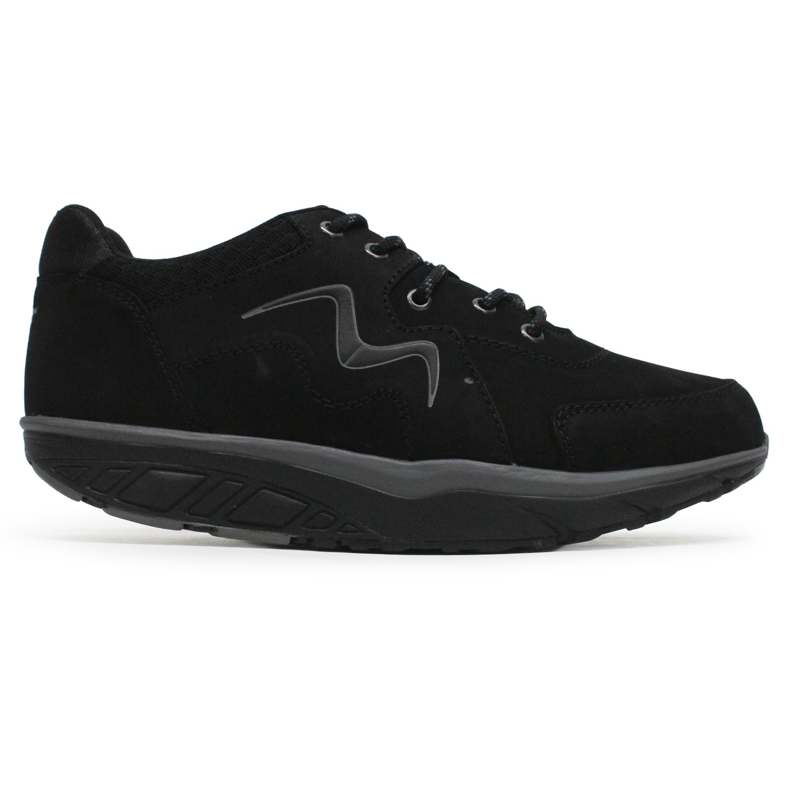 MBT Mawensi Nubuck Textile Mens Trainers#color_black