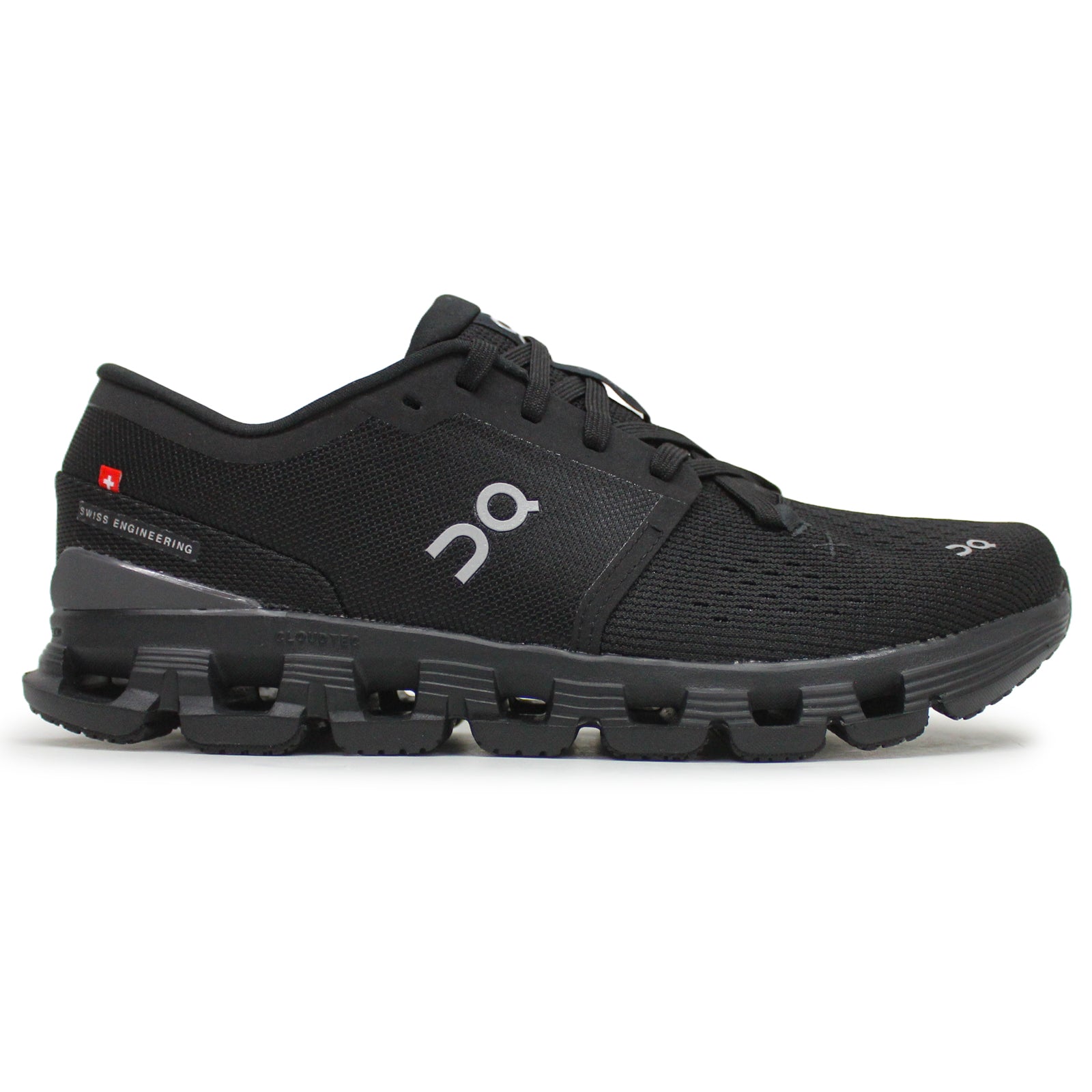 On Cloud X 4 Textile Synthetic Men's Running Shoes#color_black eclps