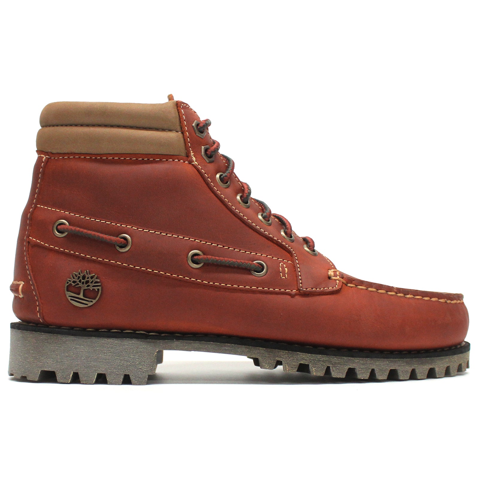 Timberland Authentic Mid Full Grain Leather Mens Boots#color_medium orange