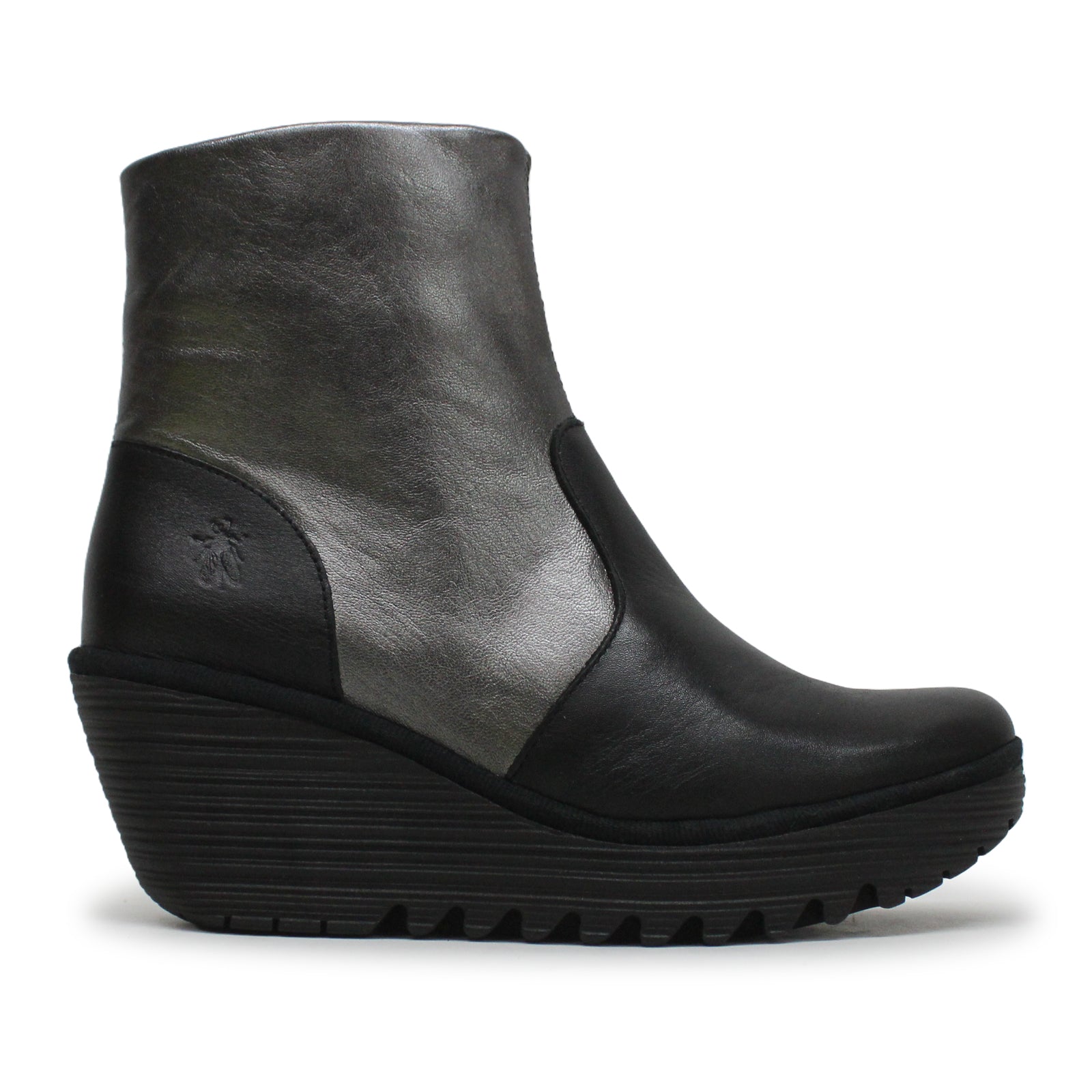 Fly London YUXI506FLY Dublin Idra Leather Womens Boots#color_black graphite