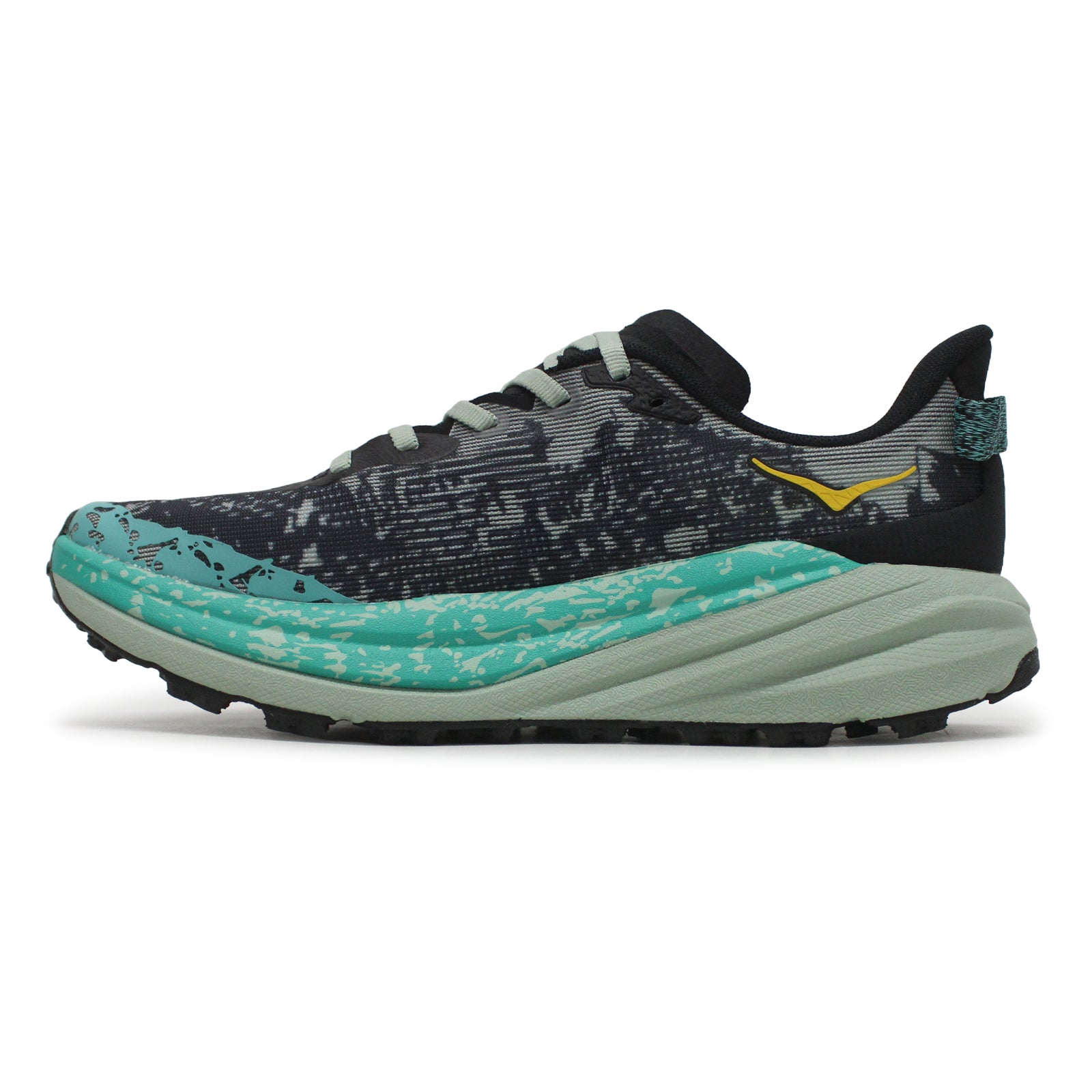 Hoka Speedgoat 6 Textile Synthetic Womens Trainers#color_black aloe vera