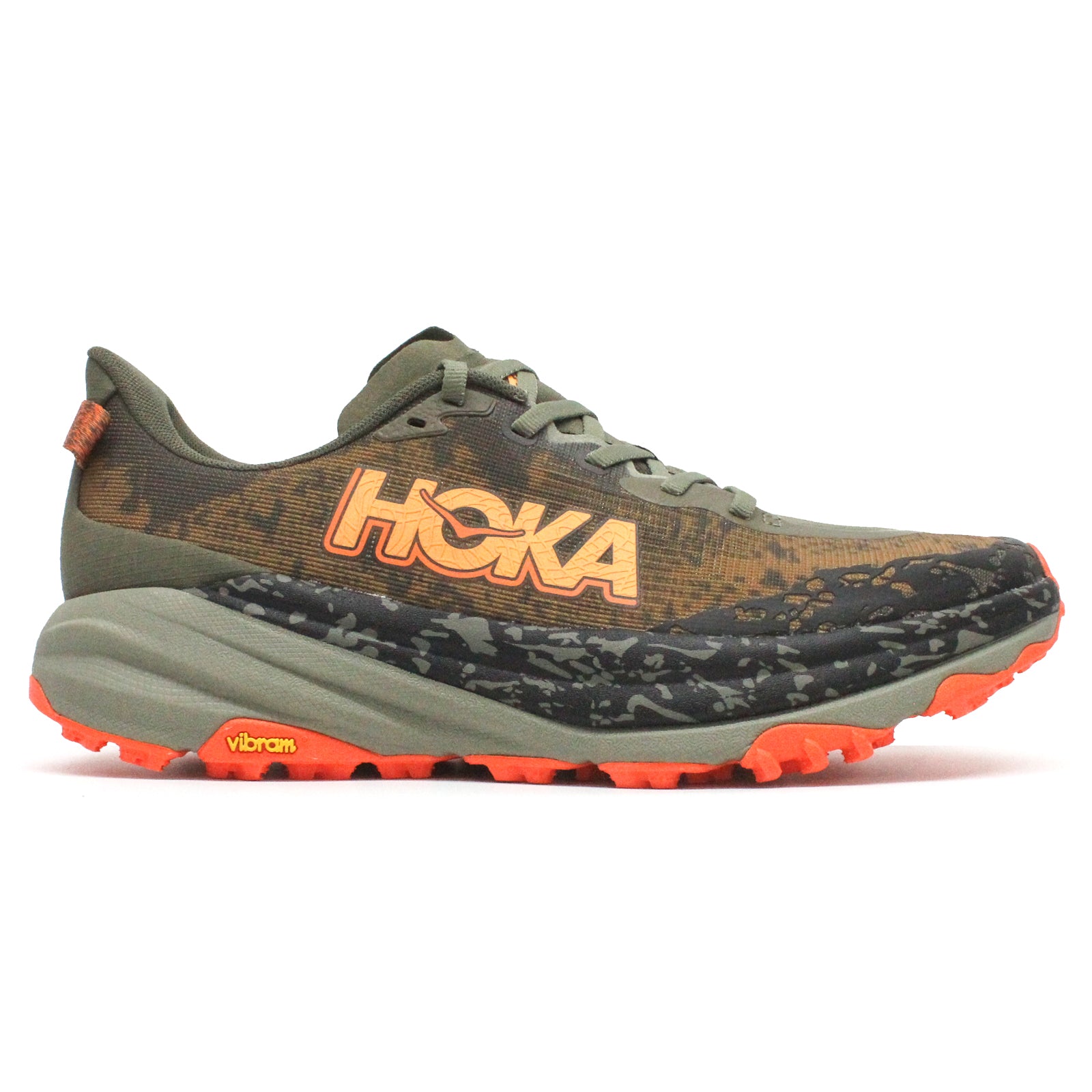 Hoka Speedgoat 6 Textile Men's Running Shoes#color_antique olive squash