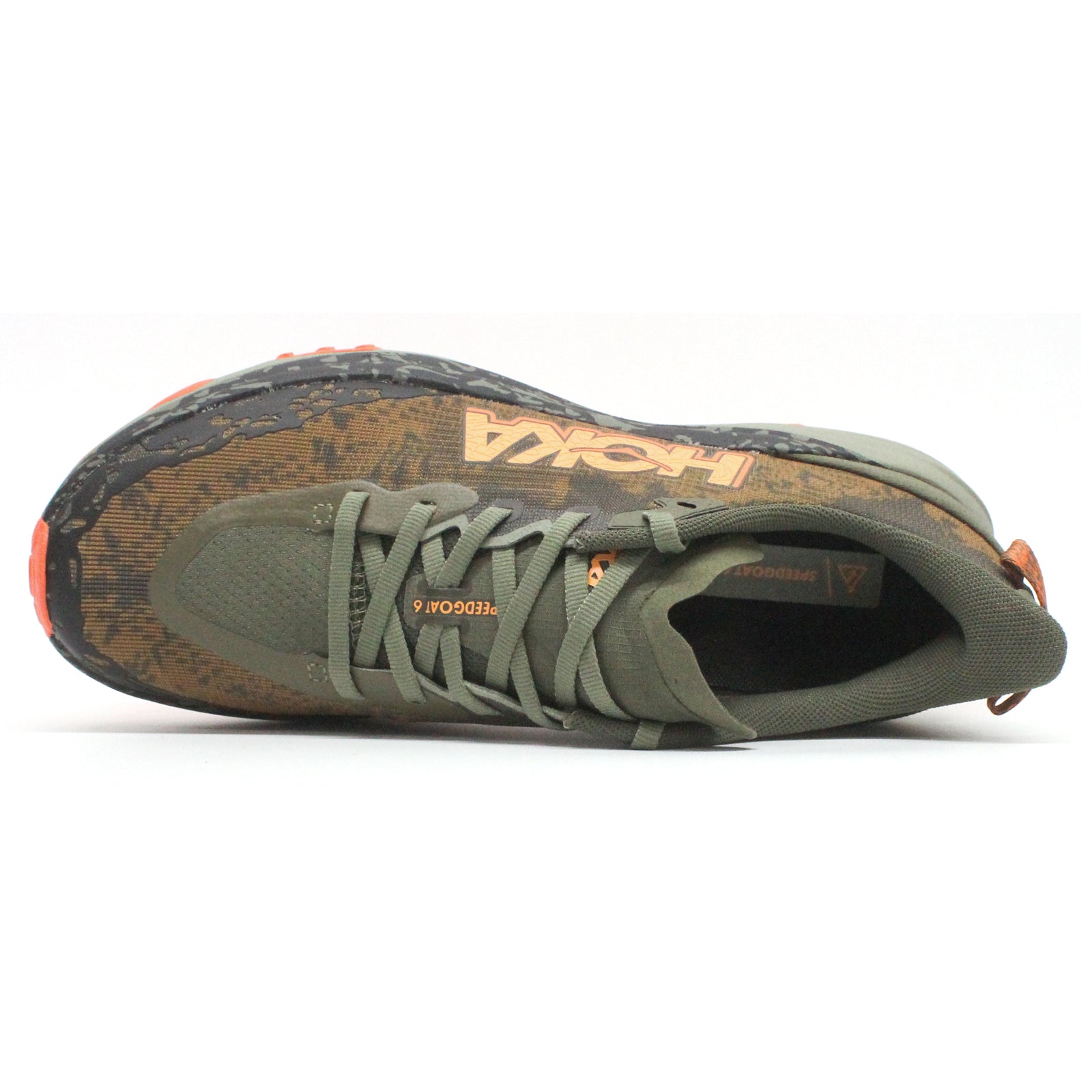 Hoka Speedgoat 6 Textile Mens Trainers#color_antique olive squash