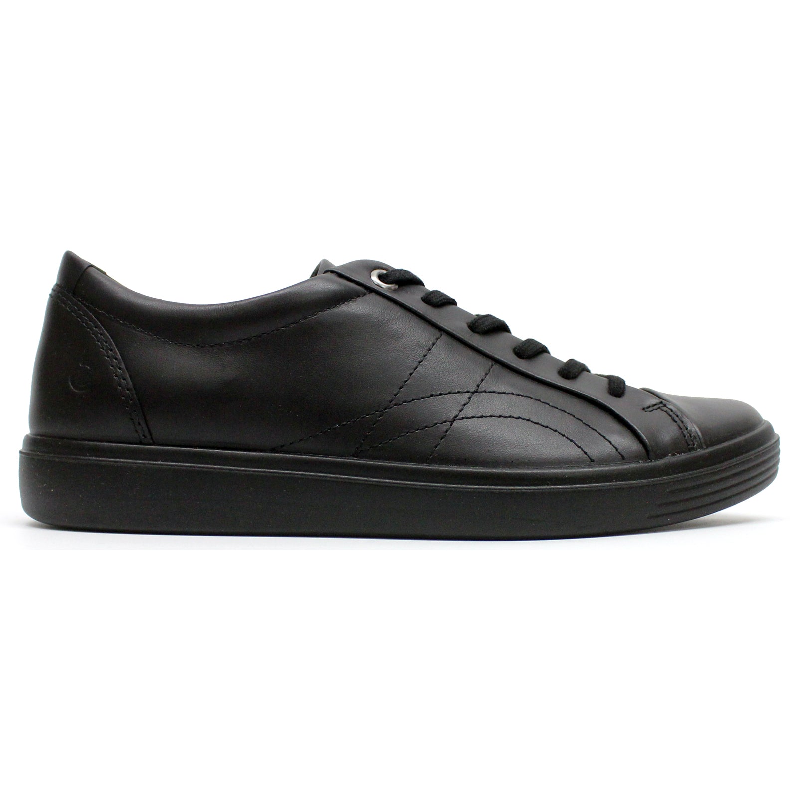 Ecco Classic 218613 Leather Womens Trainers#color_black