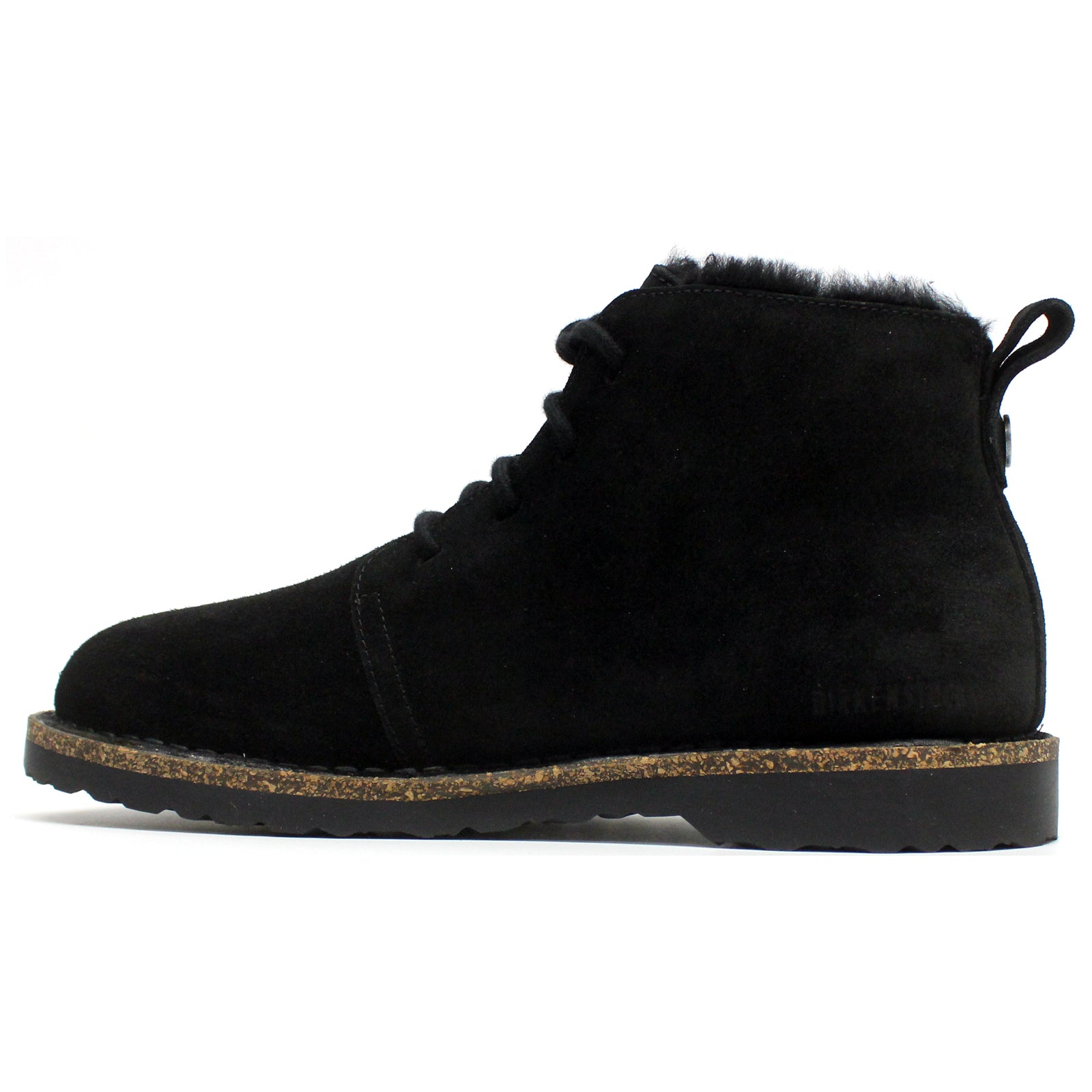 Birkenstock Uppsala Mid Shearling Suede Leather Unisex Boots#color_black