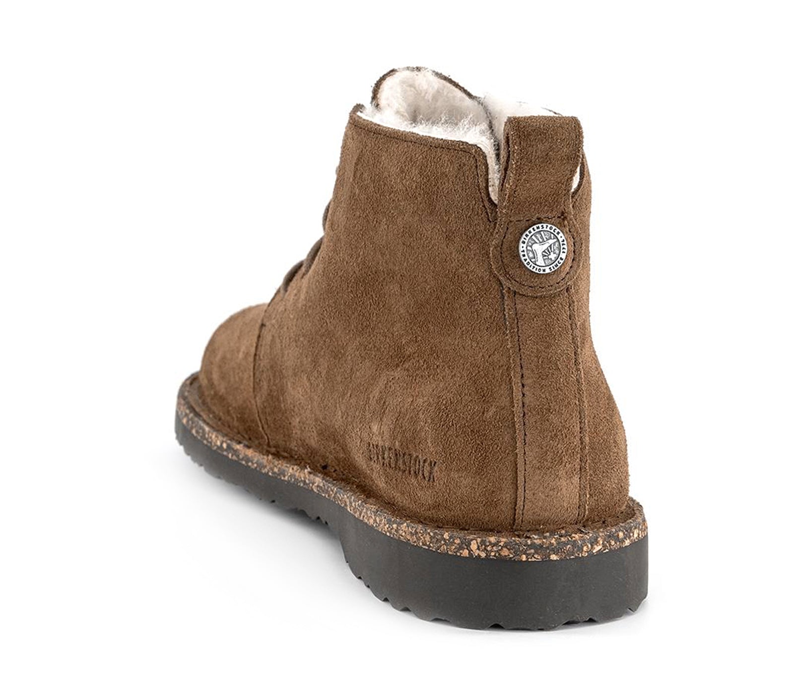 Birkenstock Uppsala Mid Shearling Suede Leather Unisex Boots#color_dark tea