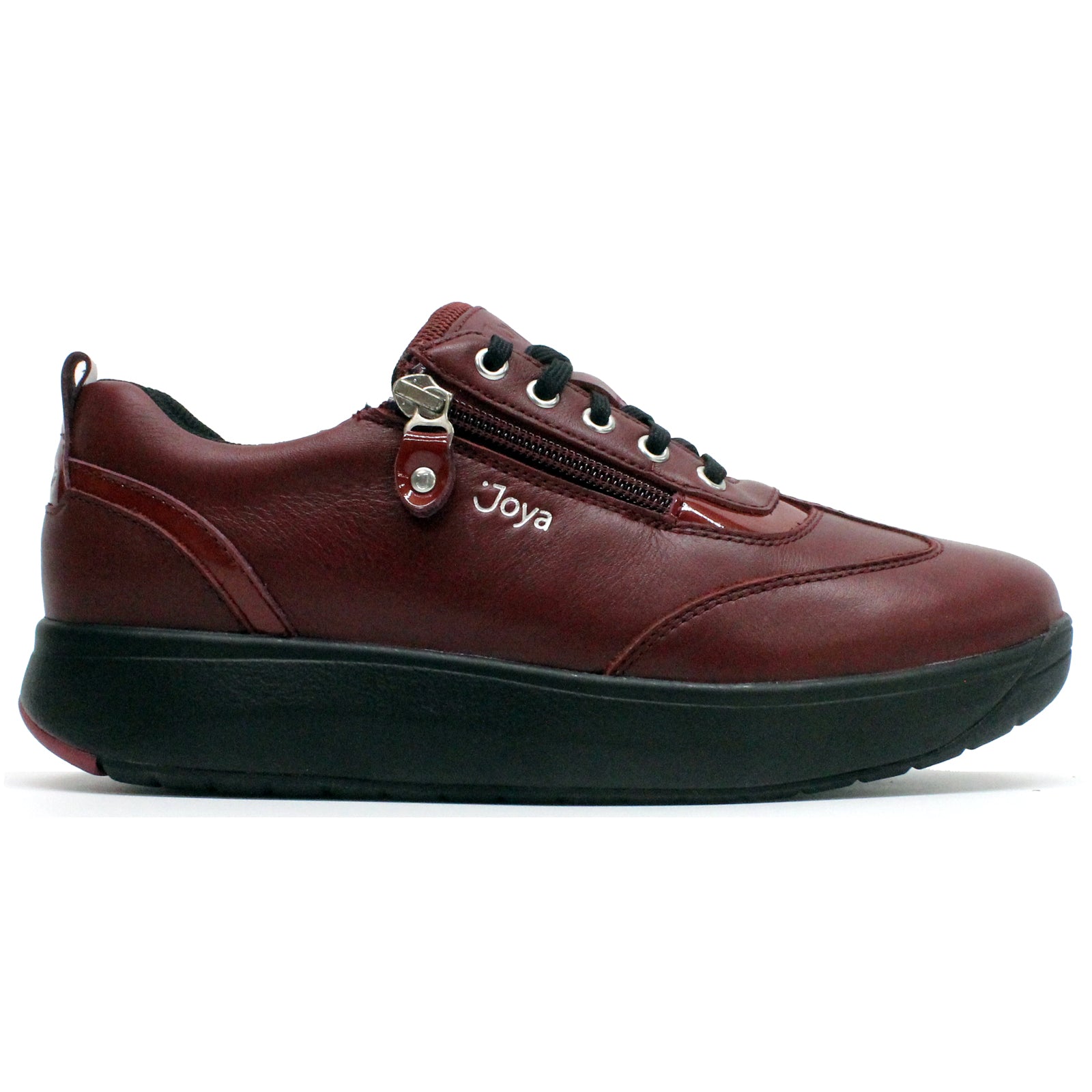 Joya Laura Full Grain Leather Womens Shoes#color_dark red