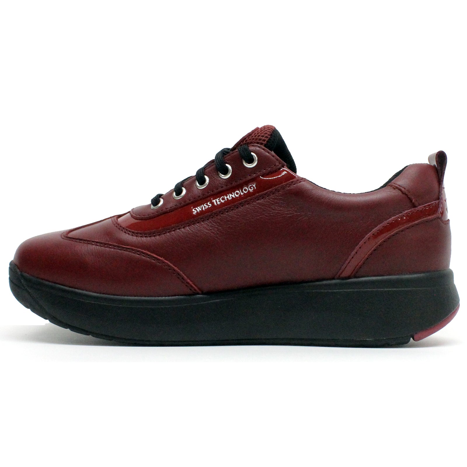 Joya Laura Full Grain Leather Womens Shoes#color_dark red