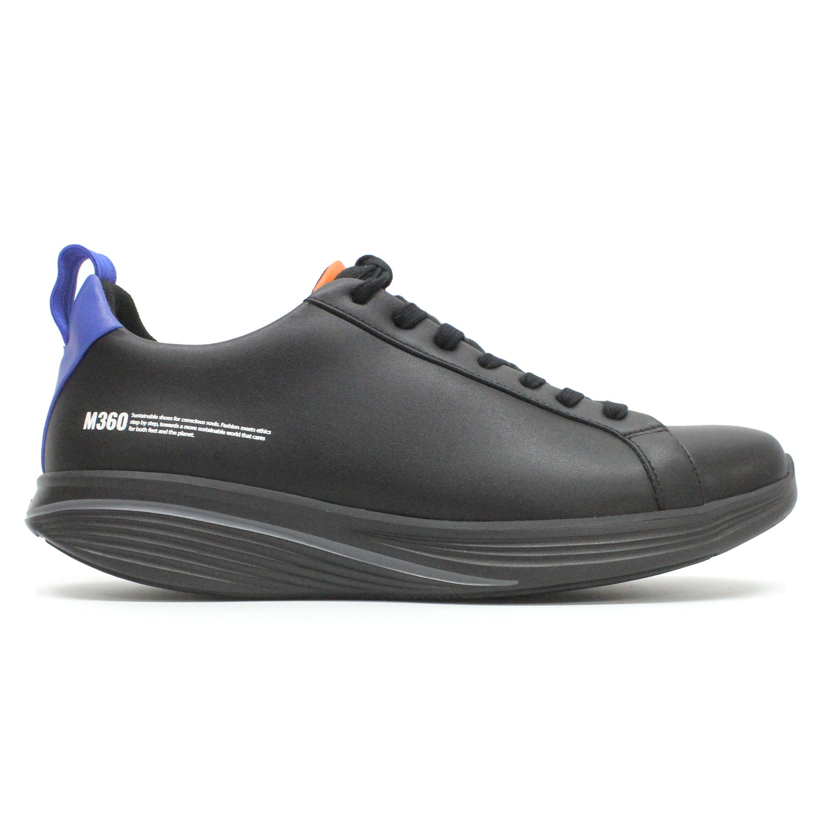 MBT M360 E1 Synthetic Leather Mens Trainers#color_black black