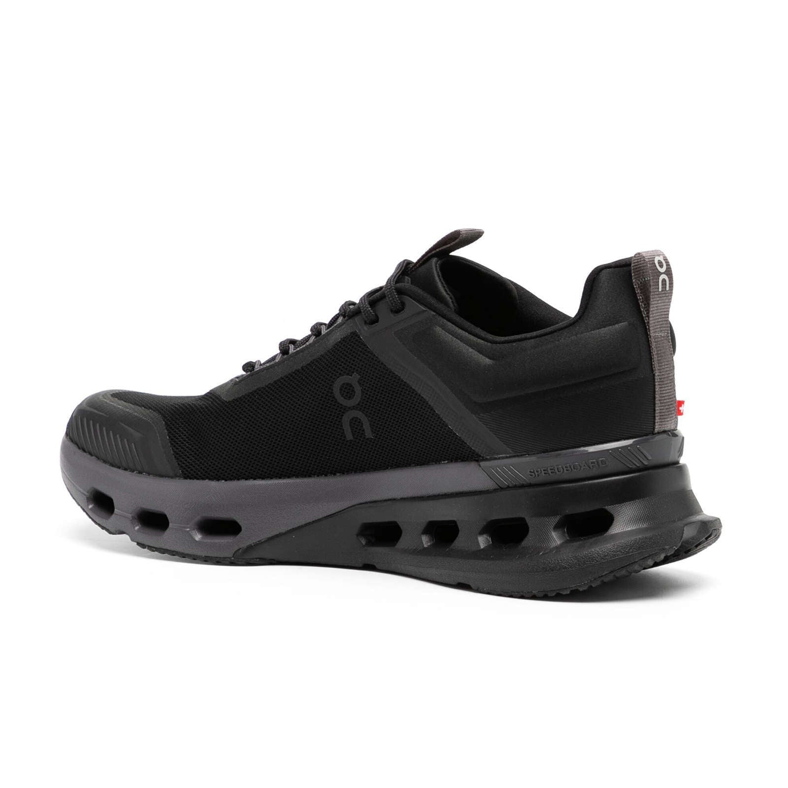 On Cloudnova X Textile Synthetic Mens Trainers#color_black eclps