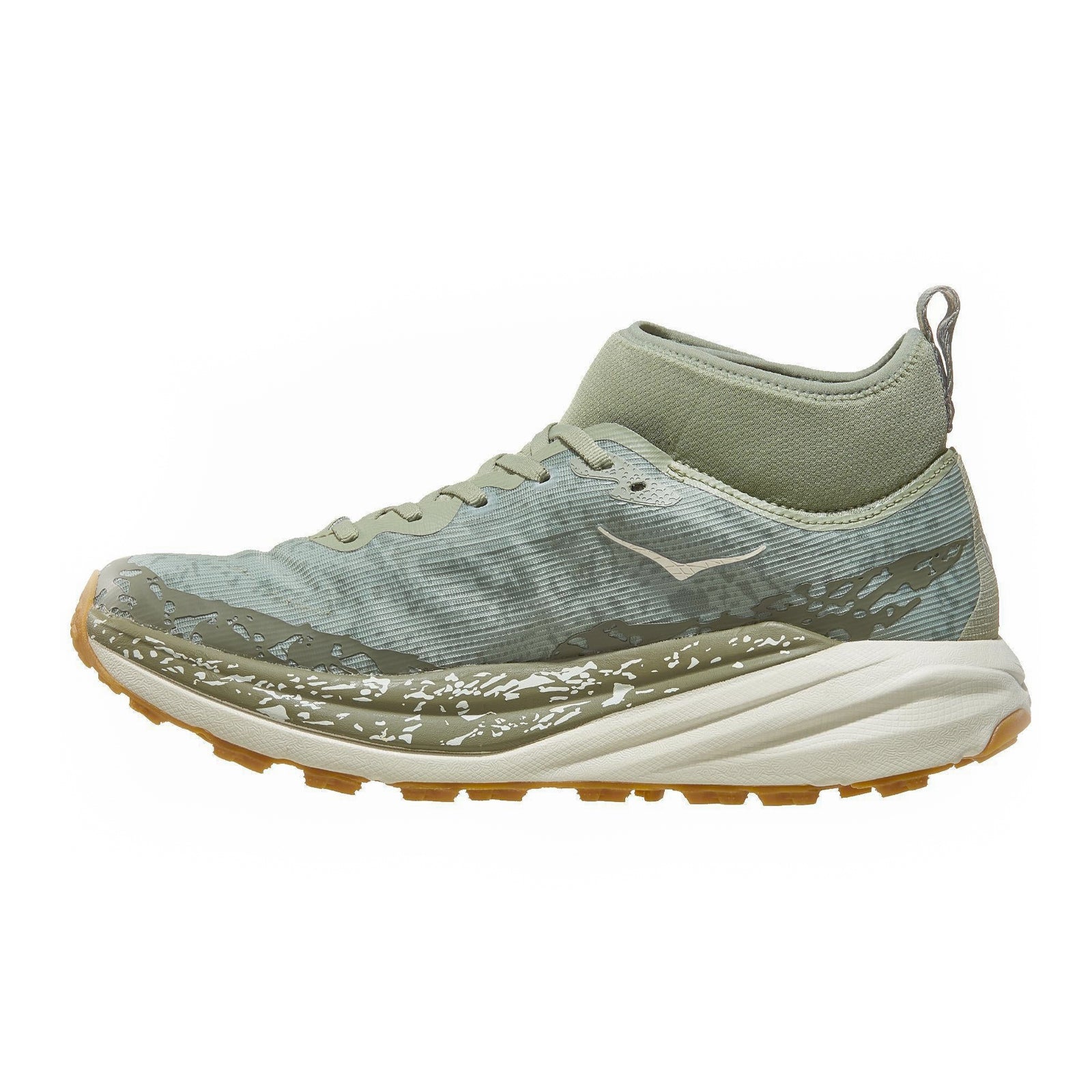 Hoka Speedgoat 6 Mid GTX Textile Mens Trainers#color_sea moss oat milk