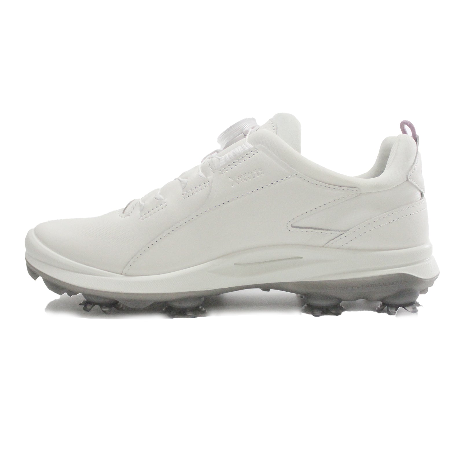 Ecco Golf Biom Tour 132903 Full Grain Leather Womens Trainers#color_white