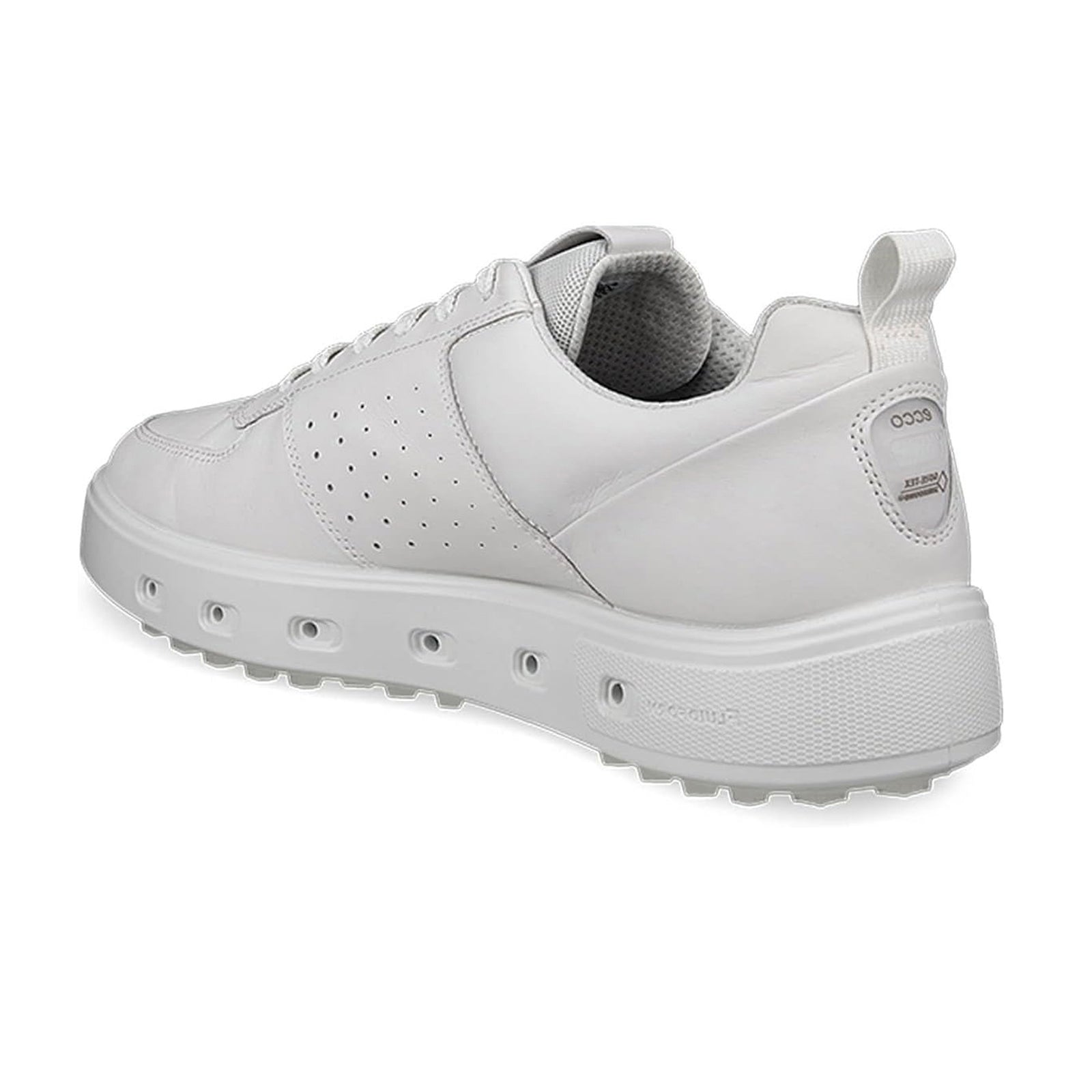 Ecco Golf Street 720 Full Grain Leather Womens Trainers#color_white