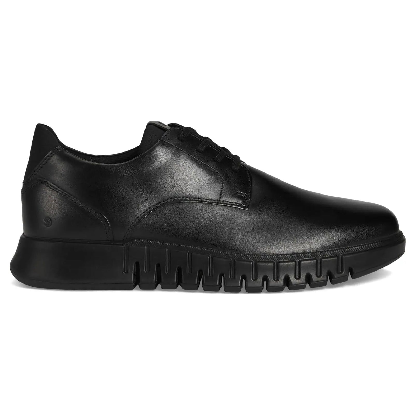 Ecco Gruuv Studio Leather Mens Trainers#color_black black