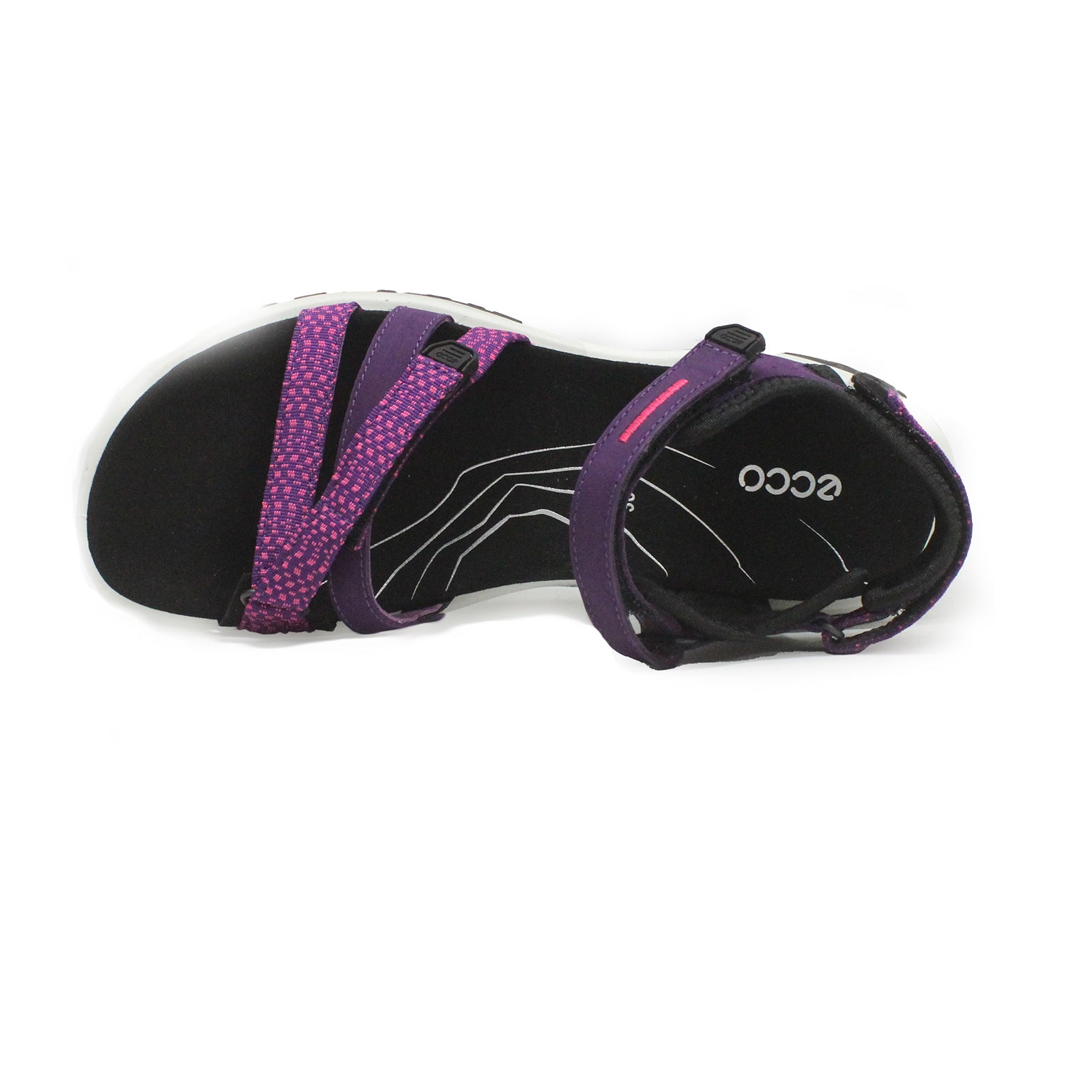 Ecco Offroad Roam Leather Textile Womens Sandals#color_imperial purple beetroot imperial purple