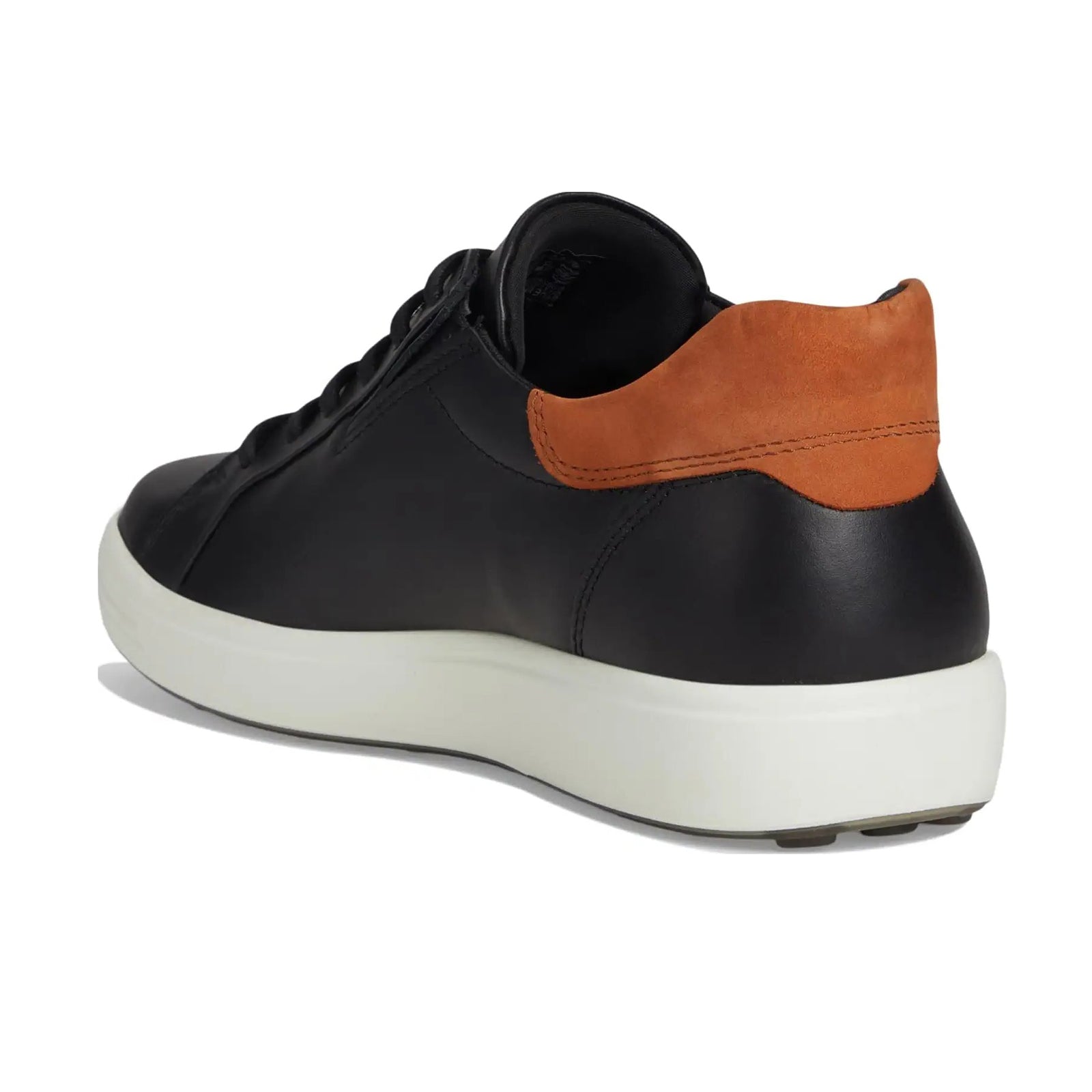 Ecco Soft 7 470824 Leather Mens Trainers#color_black cognac