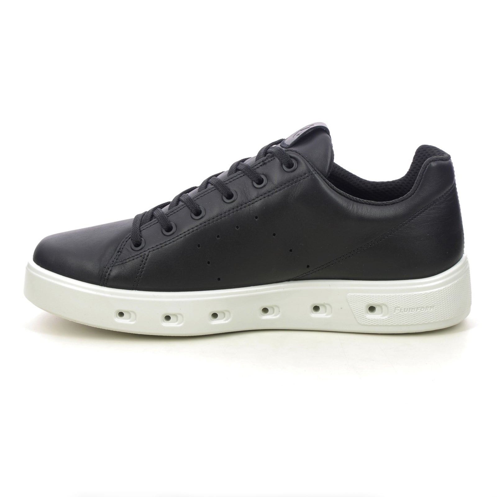 Ecco Street 720 Leather Mens Trainers#color_black