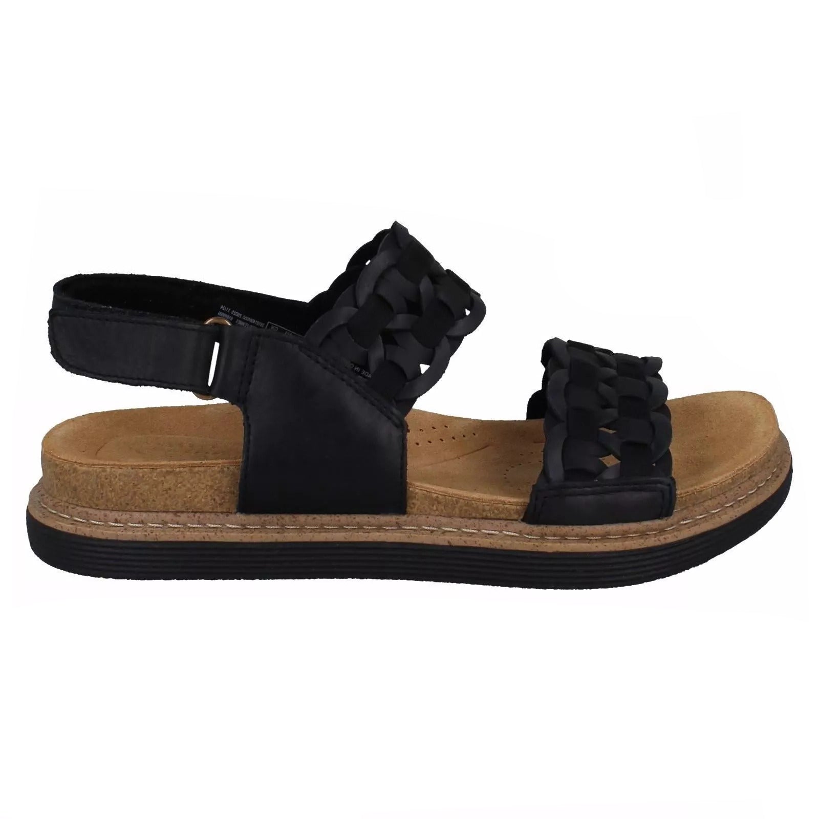 Clarks Arwell Glide Leather Womens Sandals#color_black combi