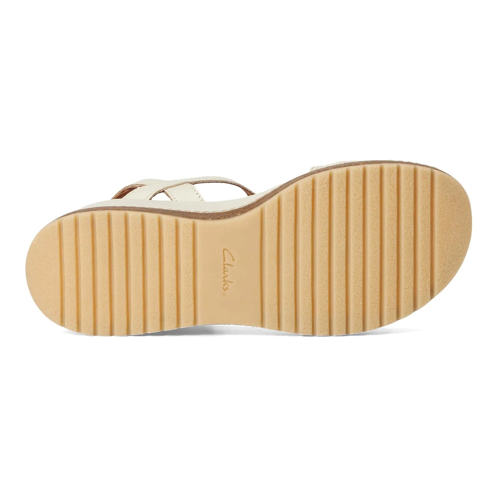 Clarks Kassanda Bar Leather Womens Sandals#color_cream