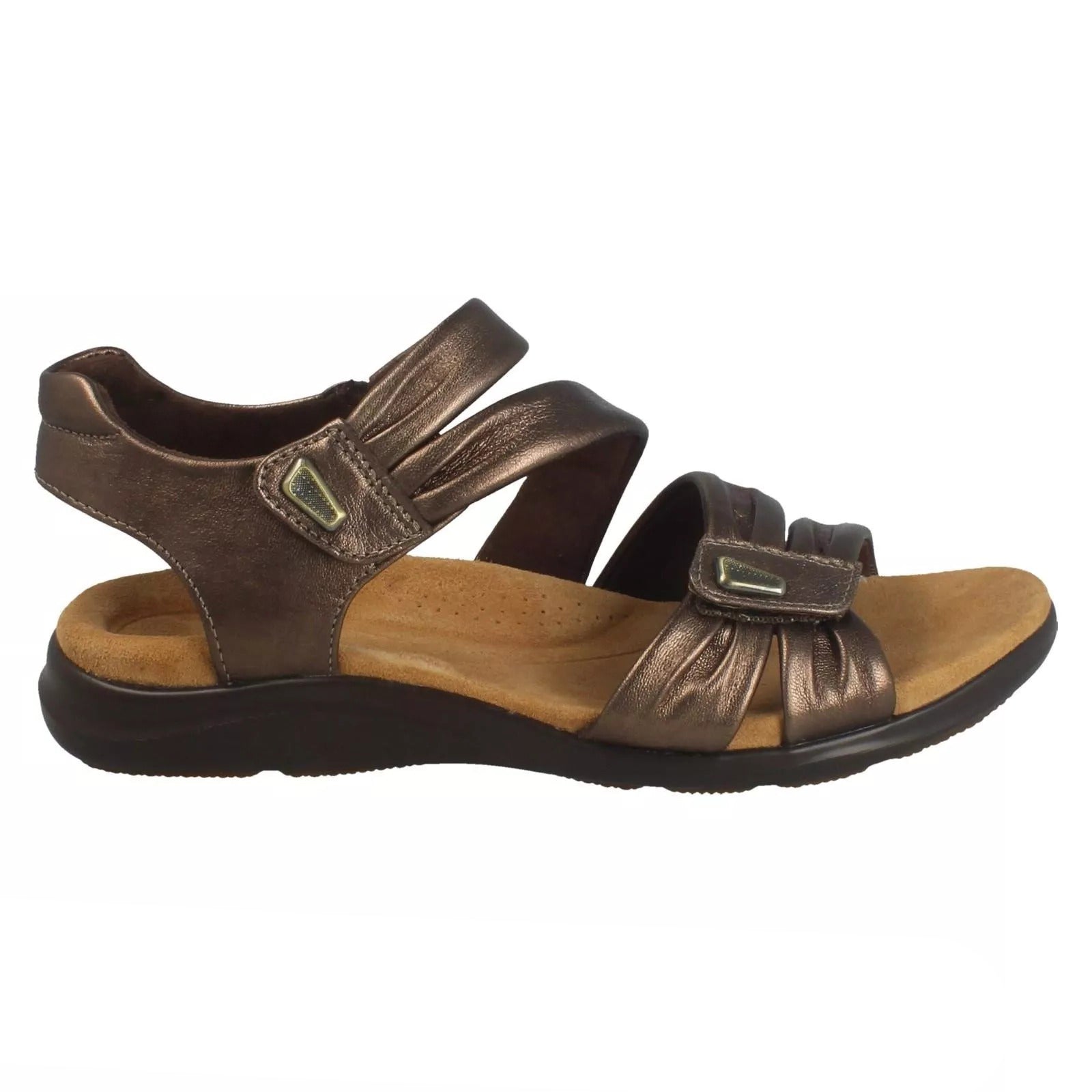 Clarks Kitly Ave Leather Womens Sandals#color_bronze