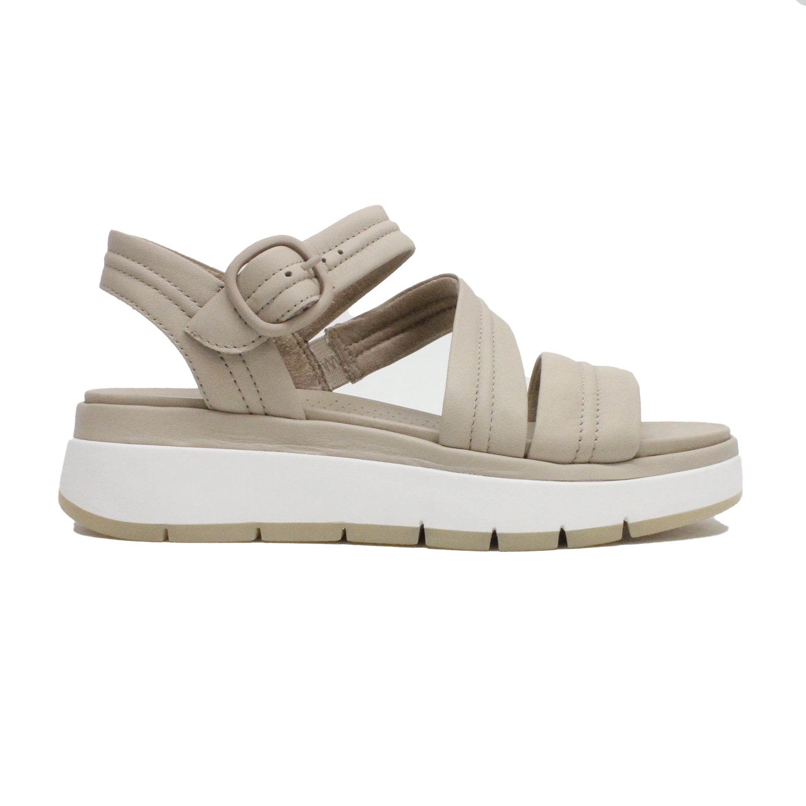 Clarks Tuscan Strap Leather Womens Sandals#color_sand