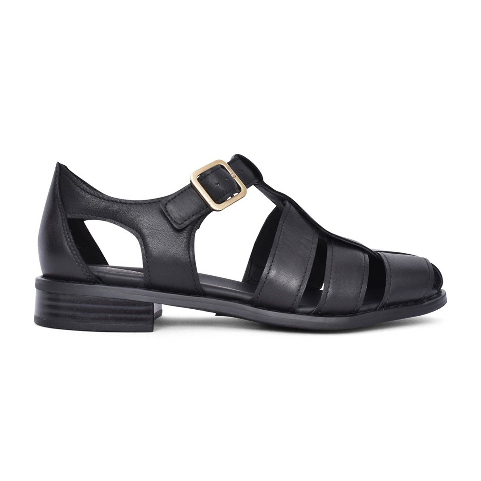 Clarks Hana Sun Leather Womens Sandals#color_black