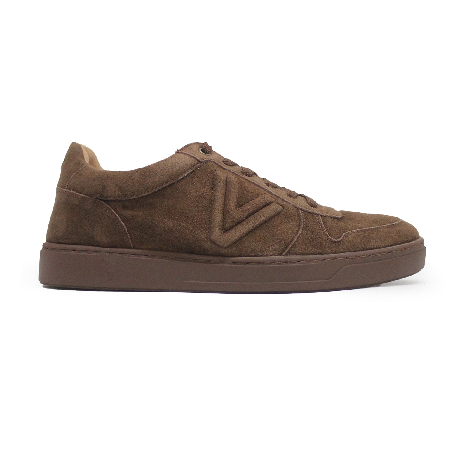 Vionic Lucas Court Suede Mens Trainers#color_dark brown