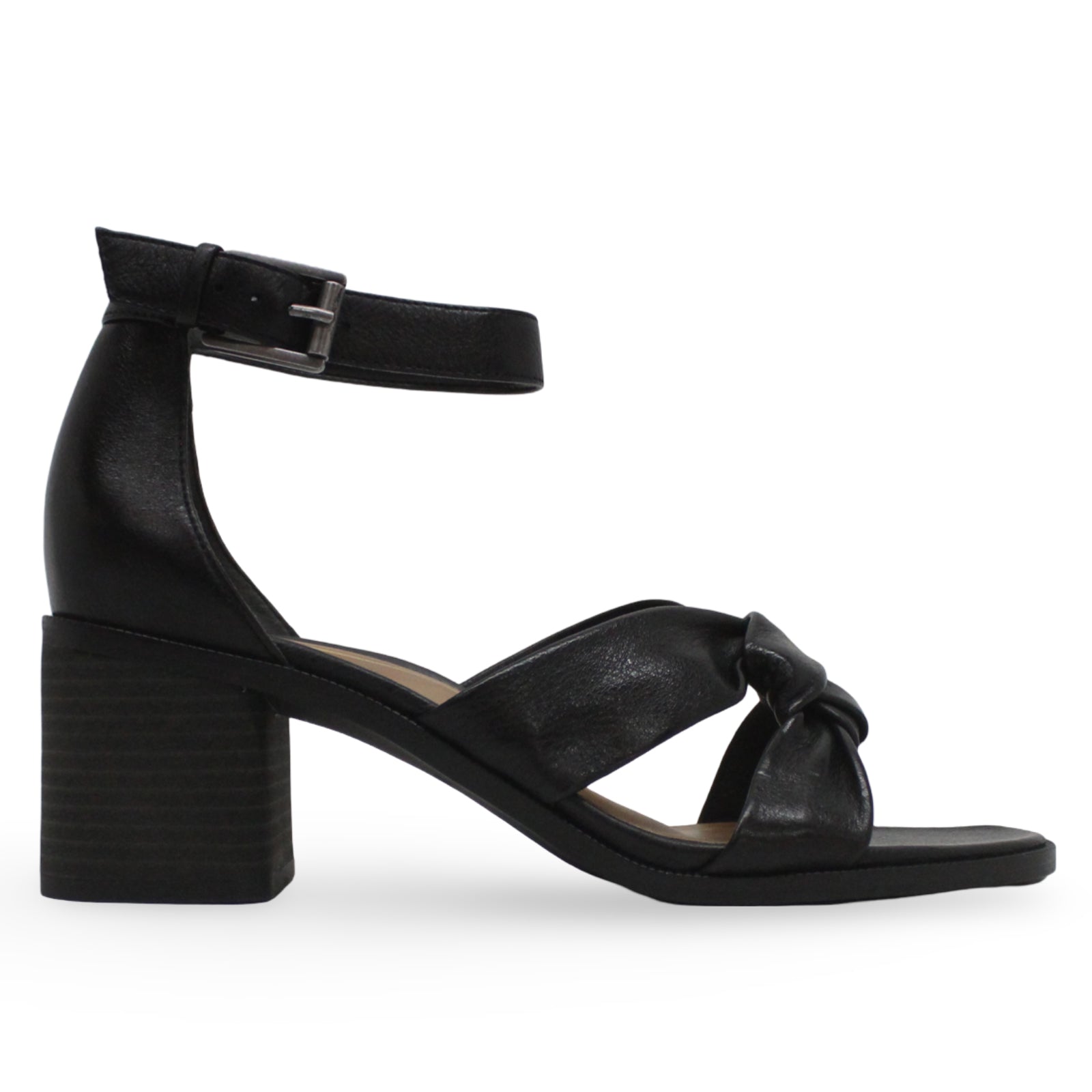 Vionic Maia Tumbled Leather Womens Sandals#color_black