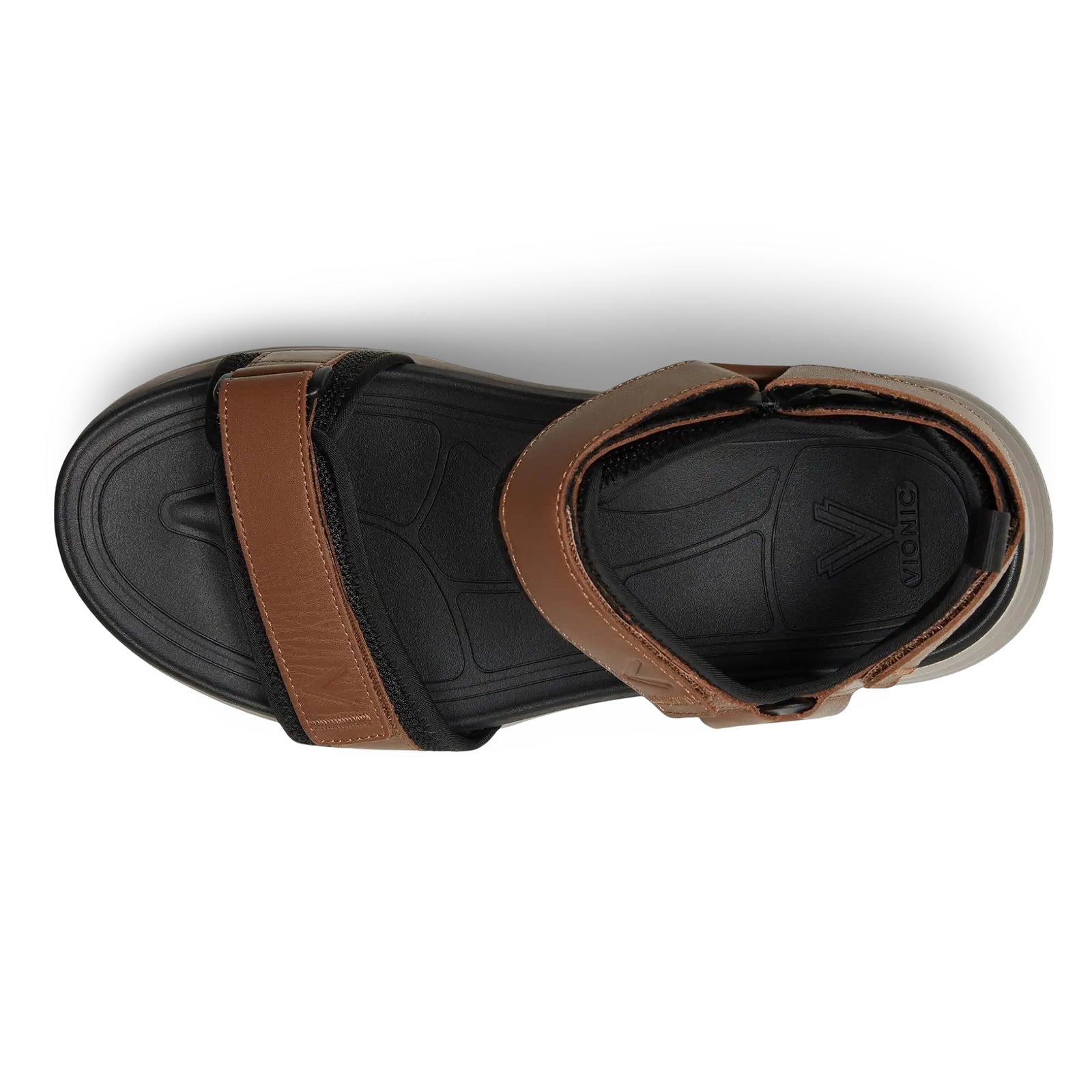 Vionic MX Wanderer Nappa Leather Mens Sandals#color_hazelnut