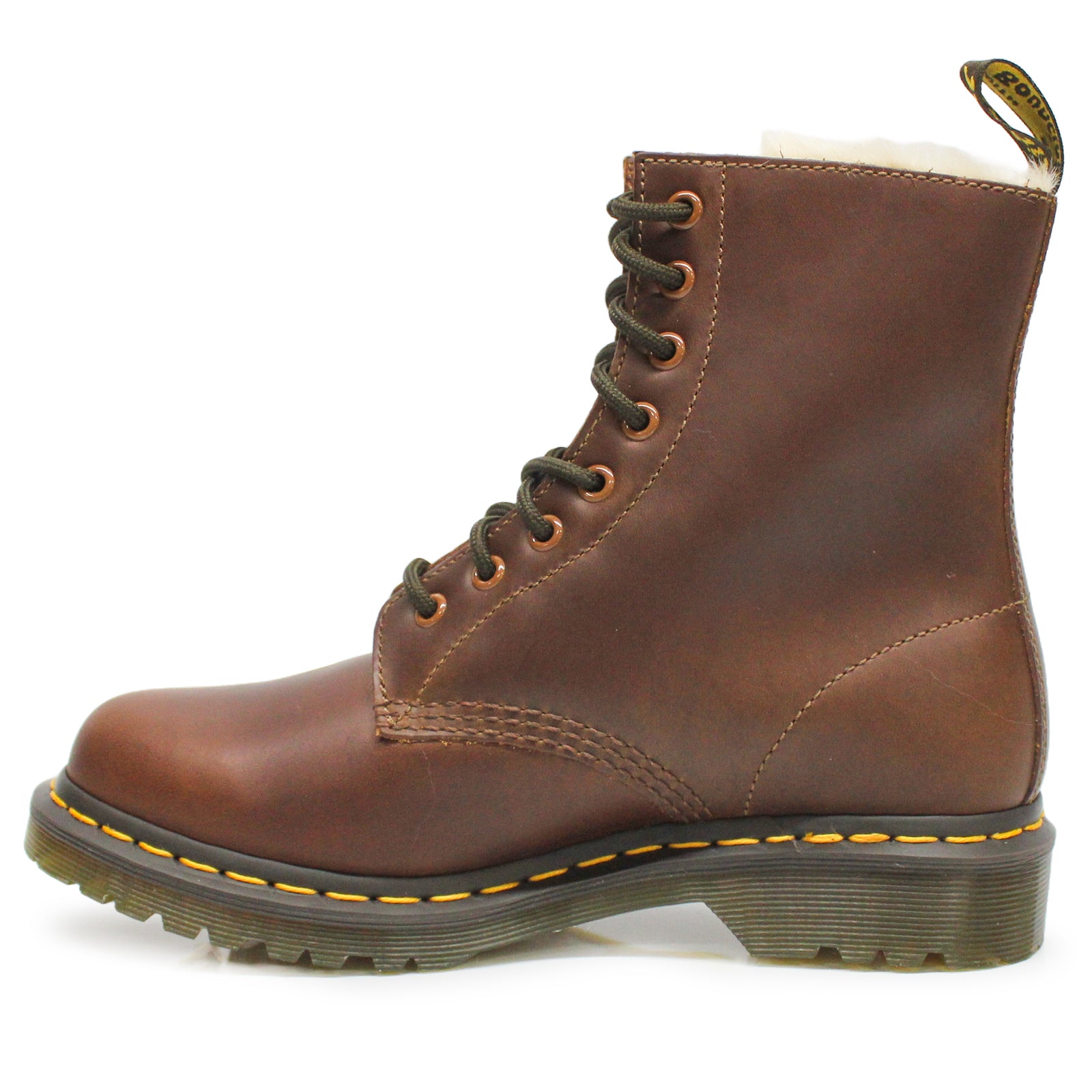 Dr. Martens 1460 Serena 23912243 Orleans Leather Womens Boots - Butterscotch - 5#color_butterscotch