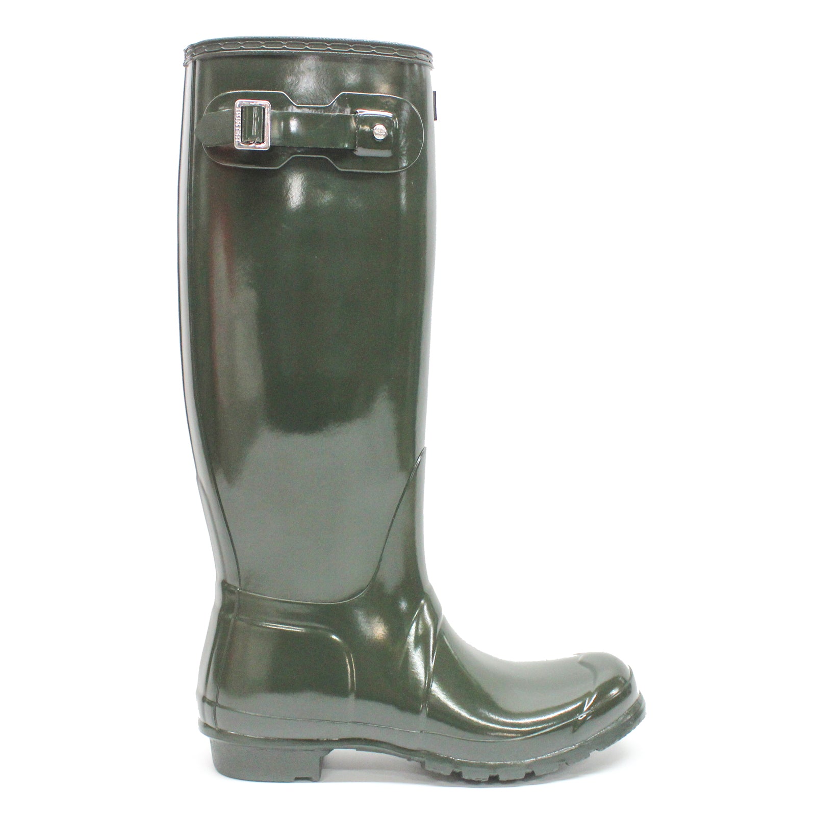 Hunter Original Tall Gloss Rubber Womens Boots#color_dark olive